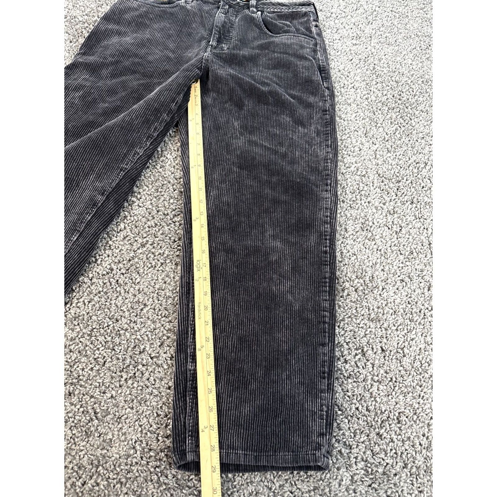 Empyre VINTAGE Empyre Pants Men's 33x29 Corduroy Black Relaxed Straight 5-Pocket // 90s City College Retro Outdoor Baggy Skate Y2K Mens Size US 33 - 2 Thumbnail