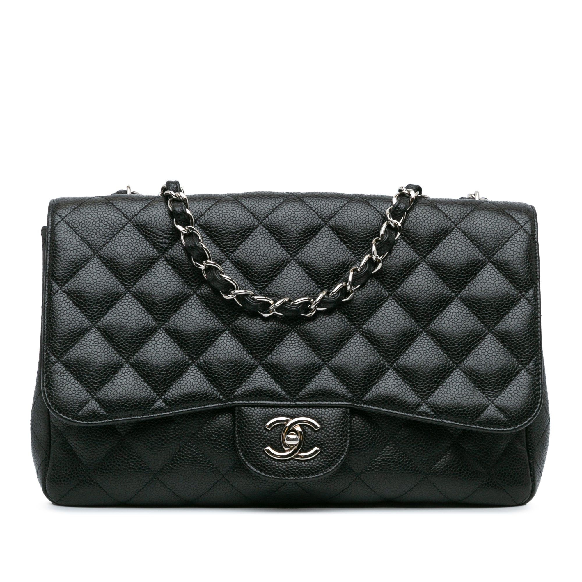 Chanel Chanel Jumbo Classic Caviar Single Flap Black Size ONE SIZE - 1 Thumbnail