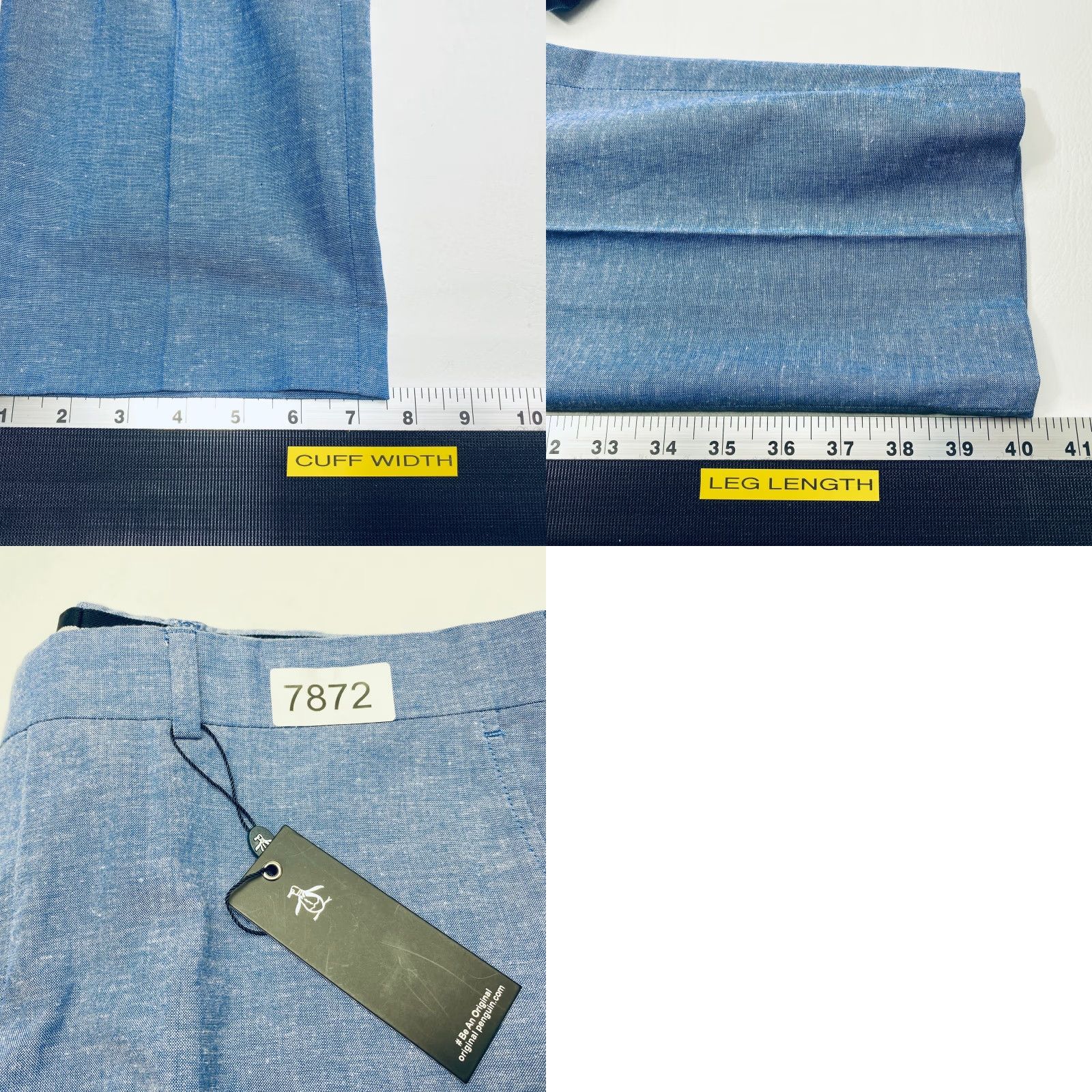 Vintage NWT Penguin by Munsingwear Pants Mens 40x30 Slim Fit Blue Linen Blend Pant 40 Men Casual Dress Pants 7872 Size US 40 / EU 56 - 10 Thumbnail