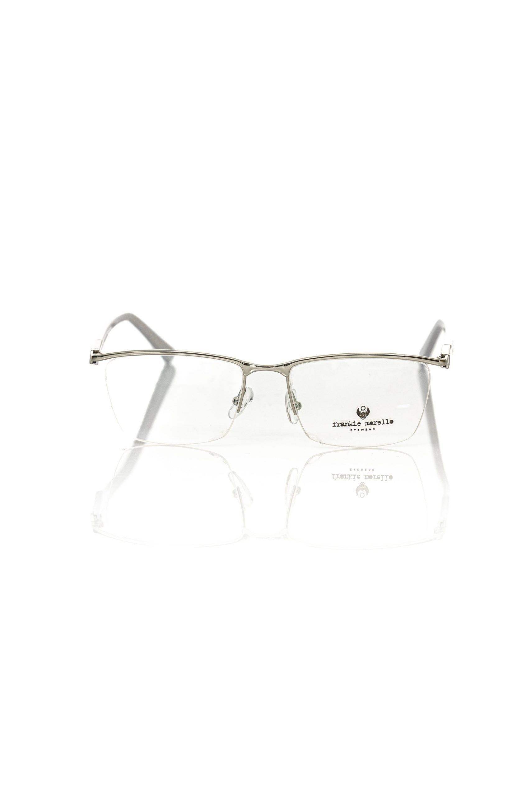 Frankie Morello Black Metallic Fiber Men Sunglass