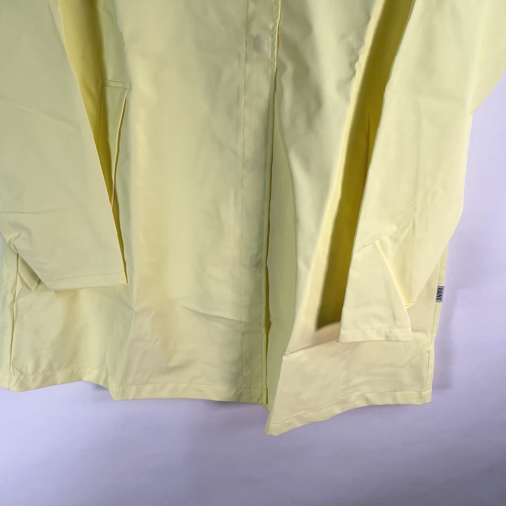 Rains RAINS Jacket A-Line Rain Jacket Womens XS Yellow Straws Waterproof NWT 18050 Size XS / US 0-2 / IT 36-38 - 4 Thumbnail