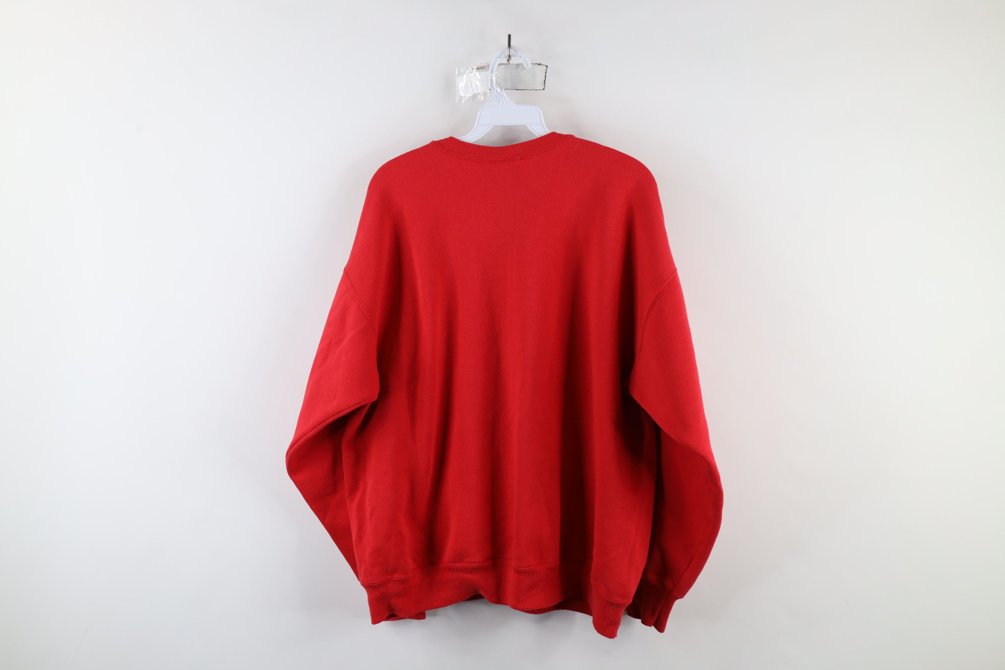Vintage Vintage 90s Ohio State University Crewneck Sweatshirt Red Size US XL / EU 56 / 4 - 10 Thumbnail