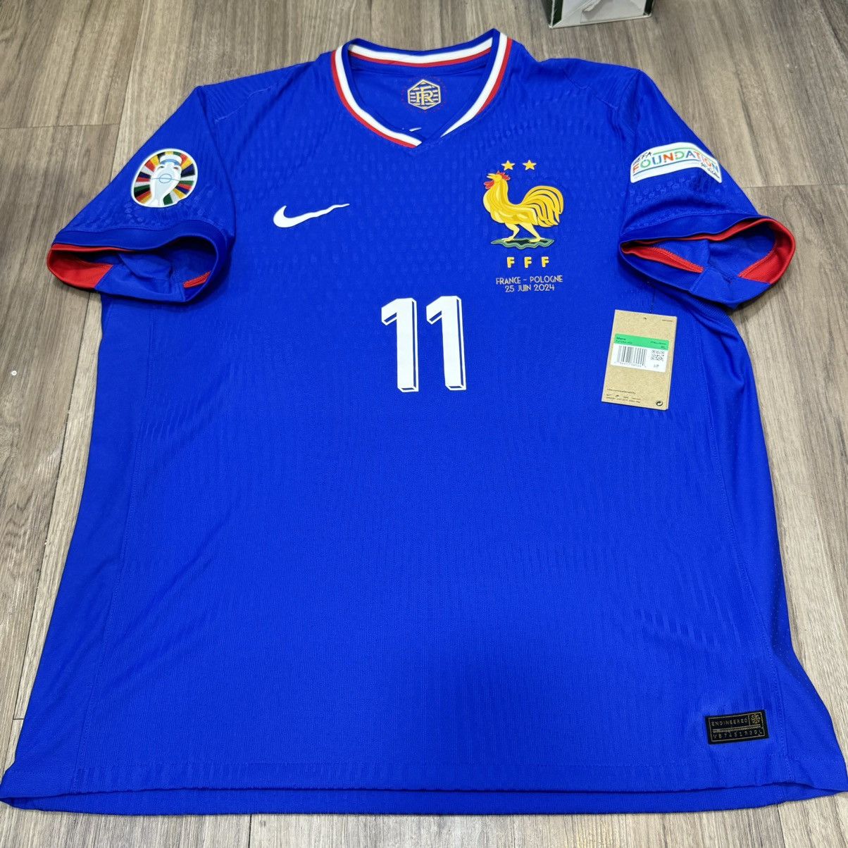 Adidas France Euro 2024 player issue home shirt #11 Dembele (Bnwt) Size US XL / EU 56 / 4 - 1 Thumbnail