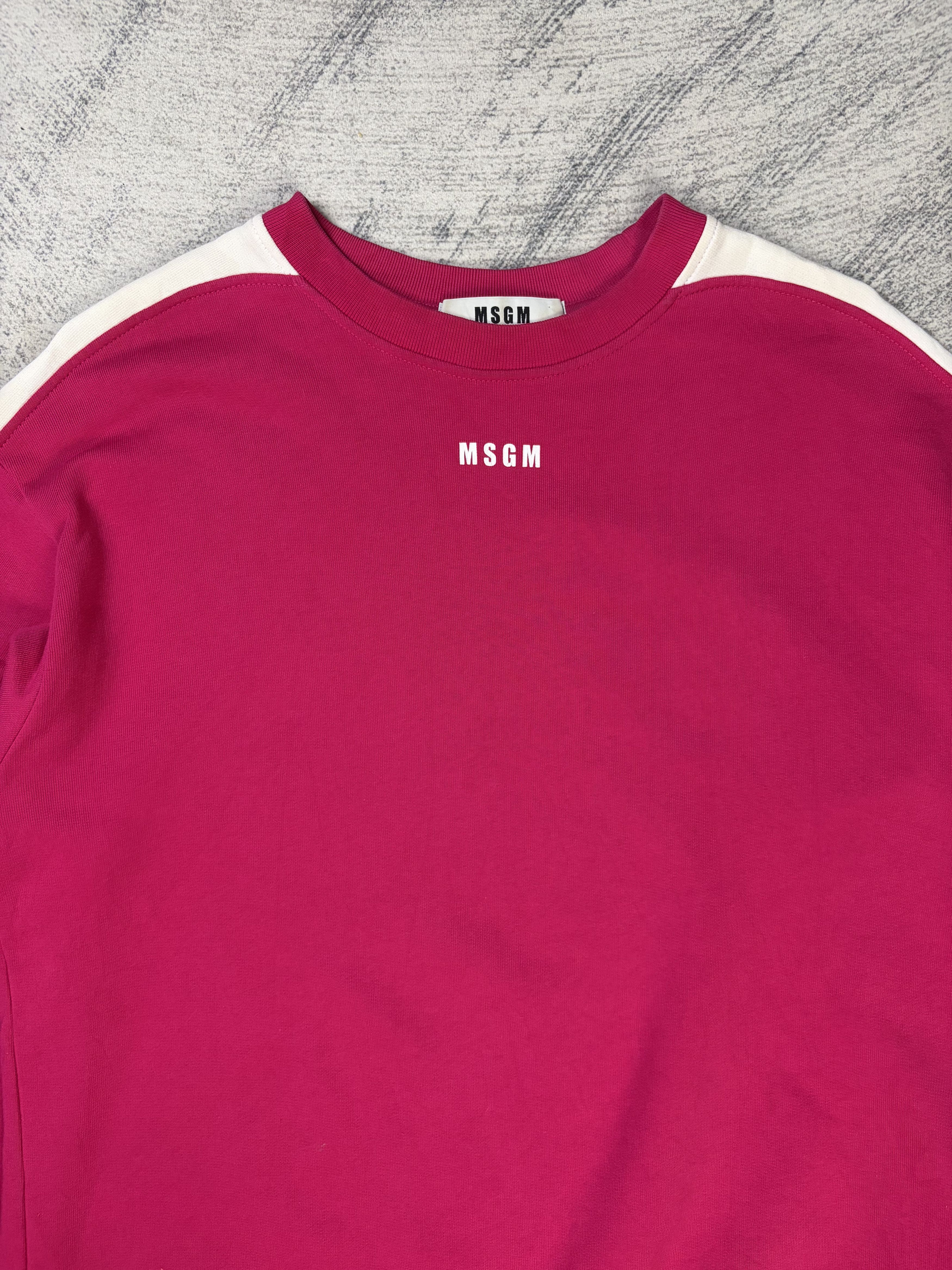 MSGM MSGM Pink Sweatshirt Centre Logo Made in Italy Size M / US 6-8 / IT 42-44 - 3 Thumbnail