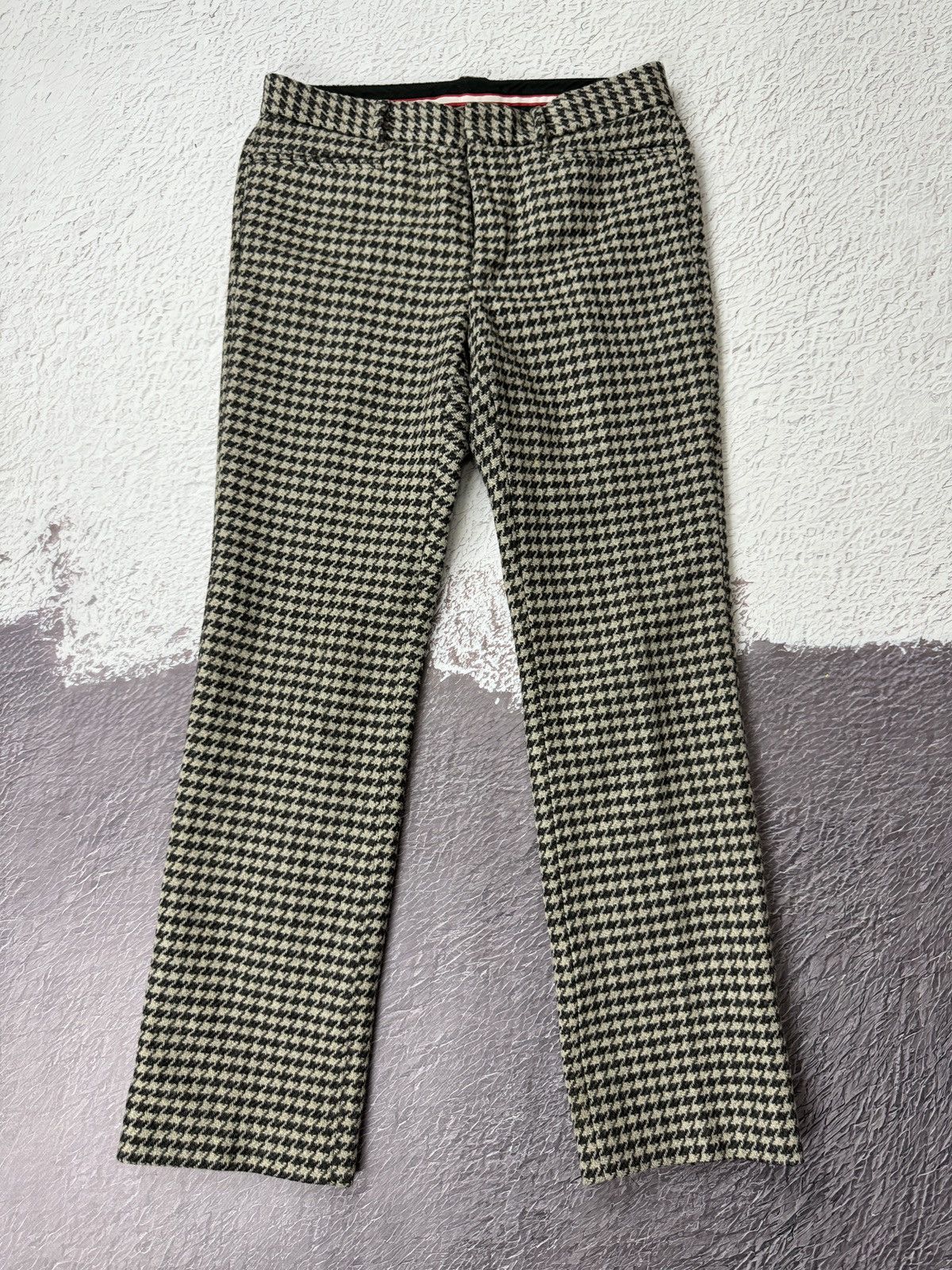 Bally Bally Wool Gray houndstooth casual classic pants Size US 30 / EU 46 - 4 Thumbnail