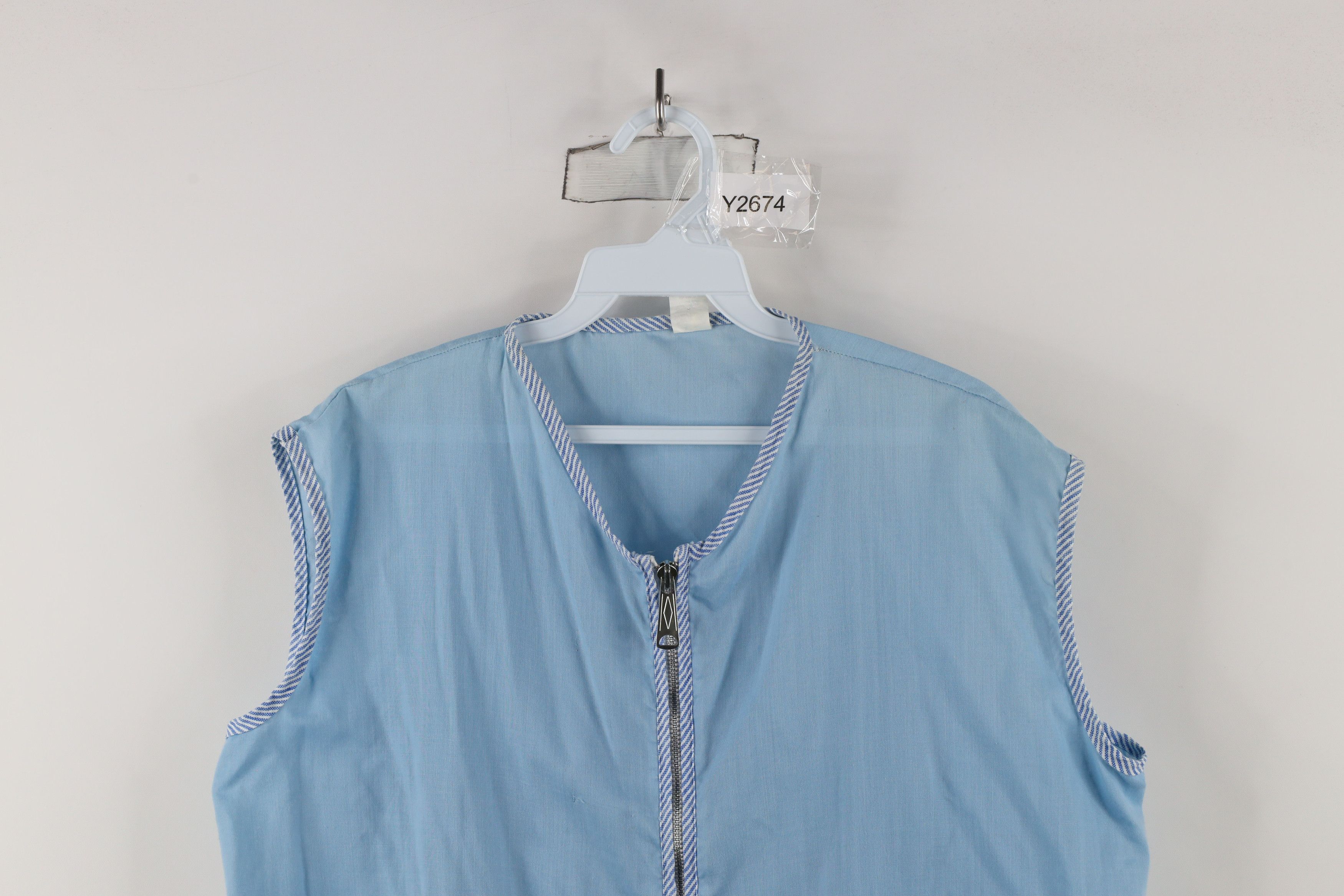 Vintage Vintage 60s 70s Streetwear Striped Full Zip Vest USA Size M / US 6-8 / IT 42-44 - 2 Thumbnail