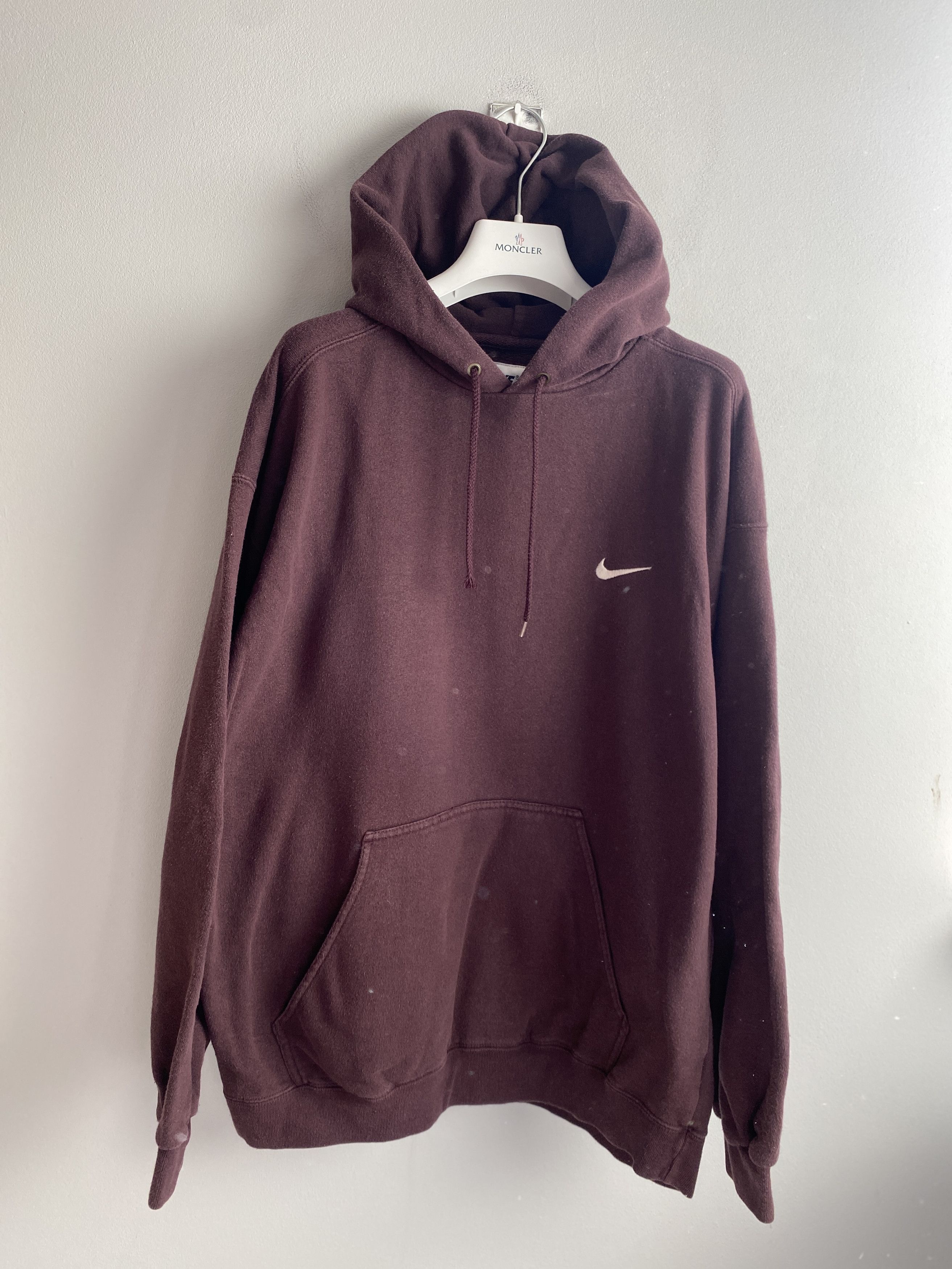 Nike × Vintage Nike small swoosh hoodie vintage 90s skate rap hip hop Size US L / EU 52-54 / 3 - 1 Thumbnail