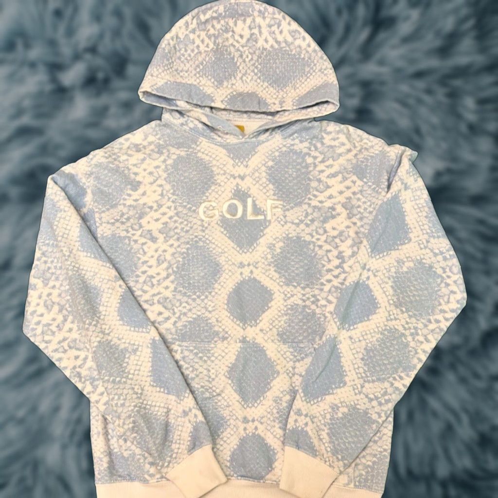 Golf Wang VINTAGE Golf Wang Hoodie Snake Skin Logo Pullover Men's XS White Blue Logo Pullover Hoodie James Size US XS / EU 42 / 0 - 1 Thumbnail