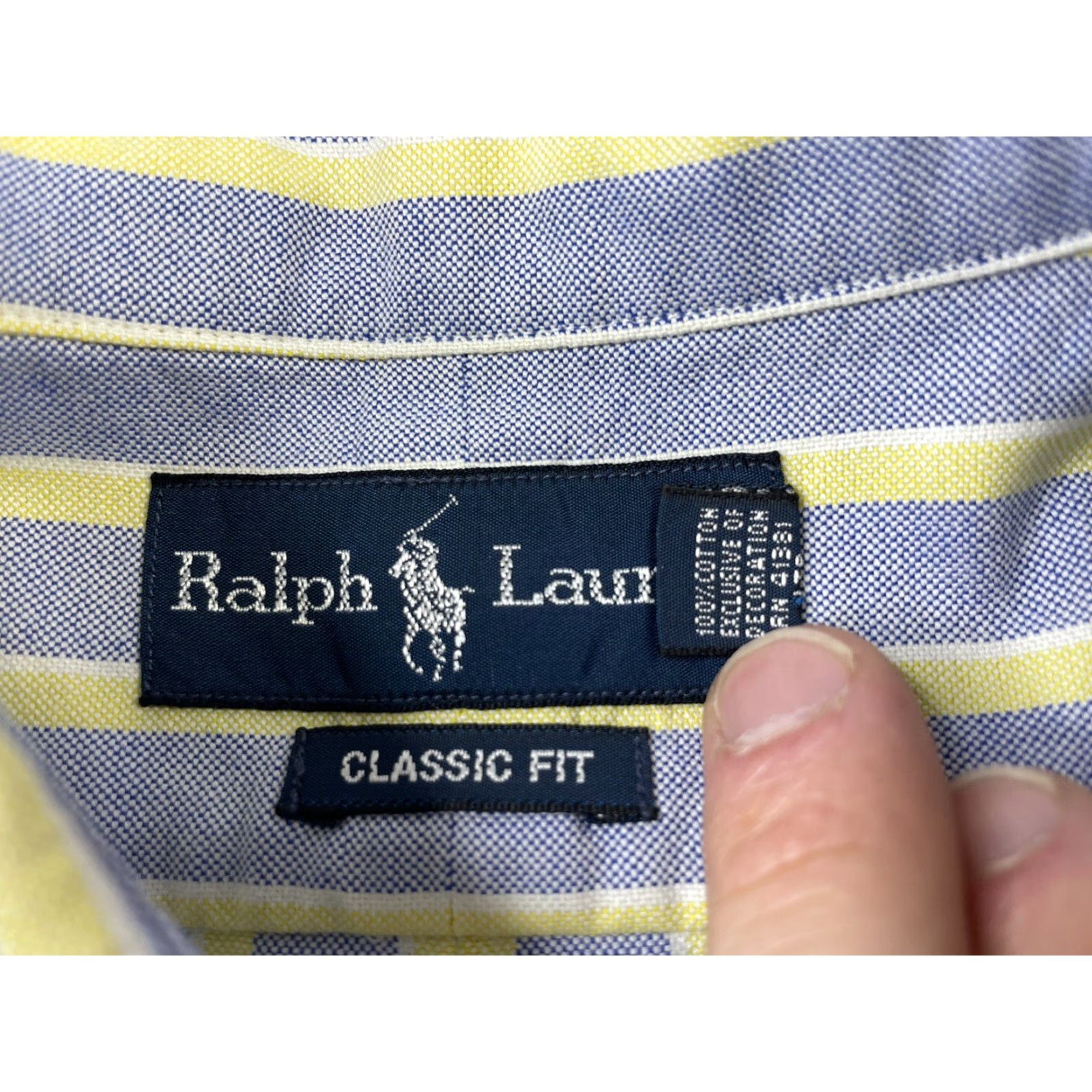 Polo Ralph Lauren Polo Ralph Lauren Dress Shirt Striped Oxford Long Sleeve Button-Up 17 34/35 Men Size 46R - 4 Thumbnail