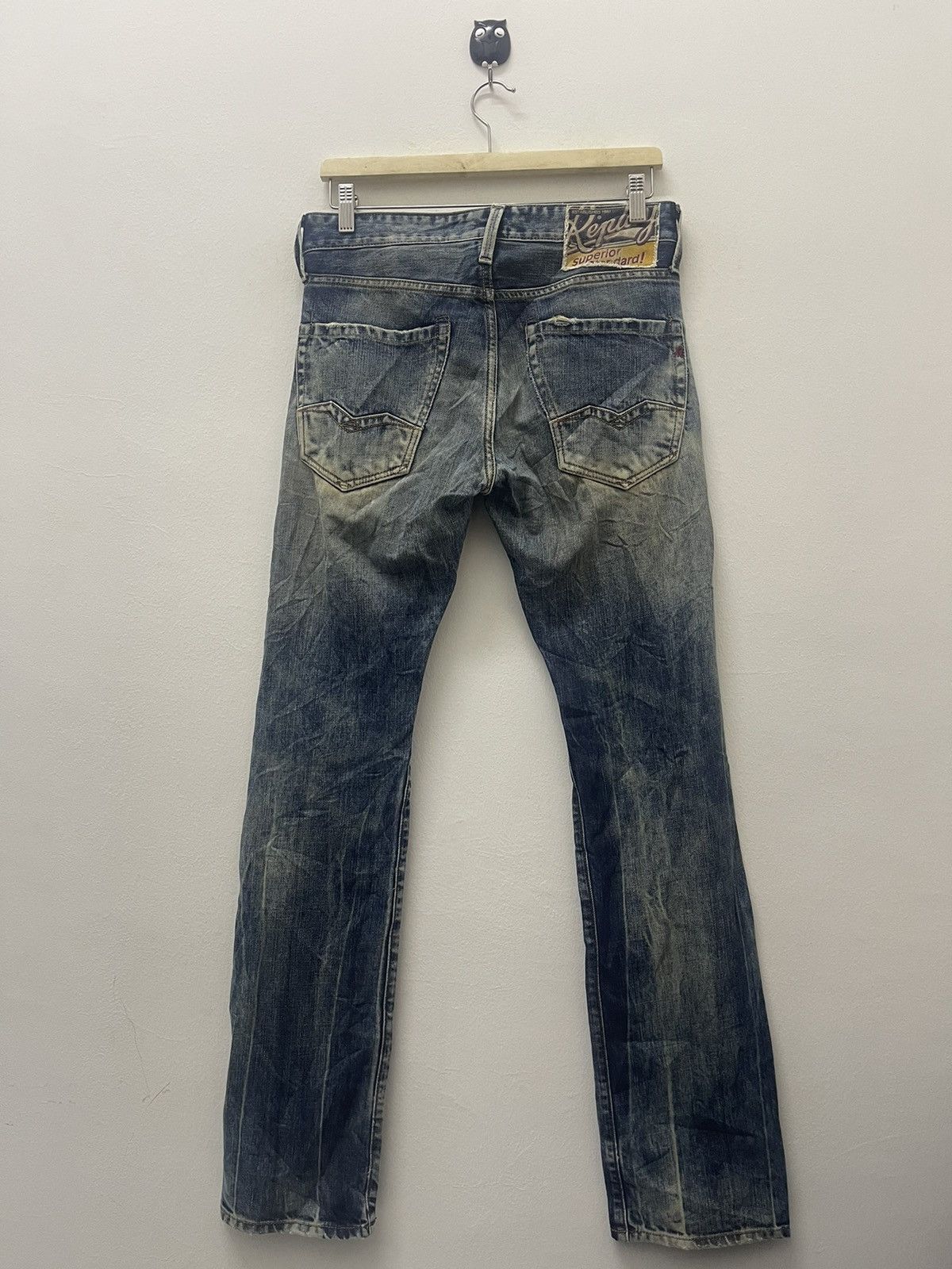 image of Distressed Denim x Replay Vintage Replay Faded Jeans in Faded Blue, Men's (Size 28)