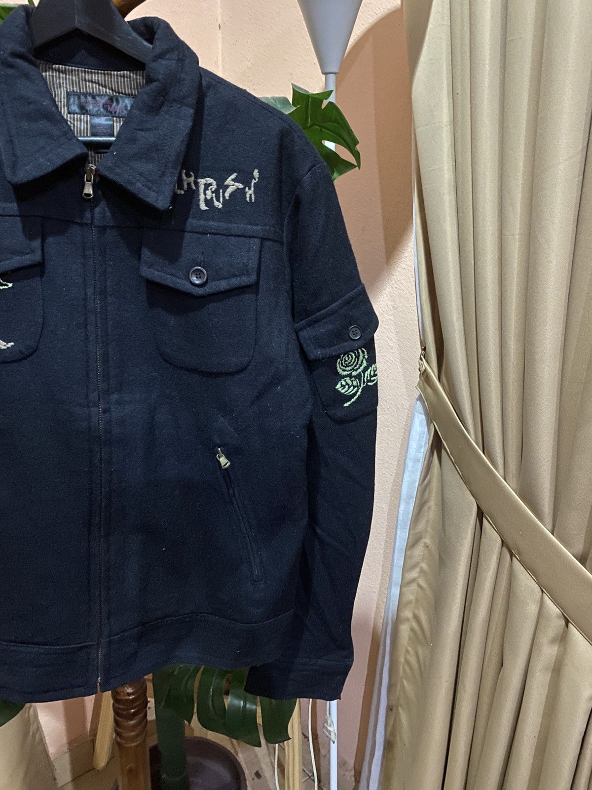 Style & Co Rare Y2K Stylelab Inc Korea Black Wool Military Embroidered Size US M / EU 48-50 / 2 - 6 Thumbnail