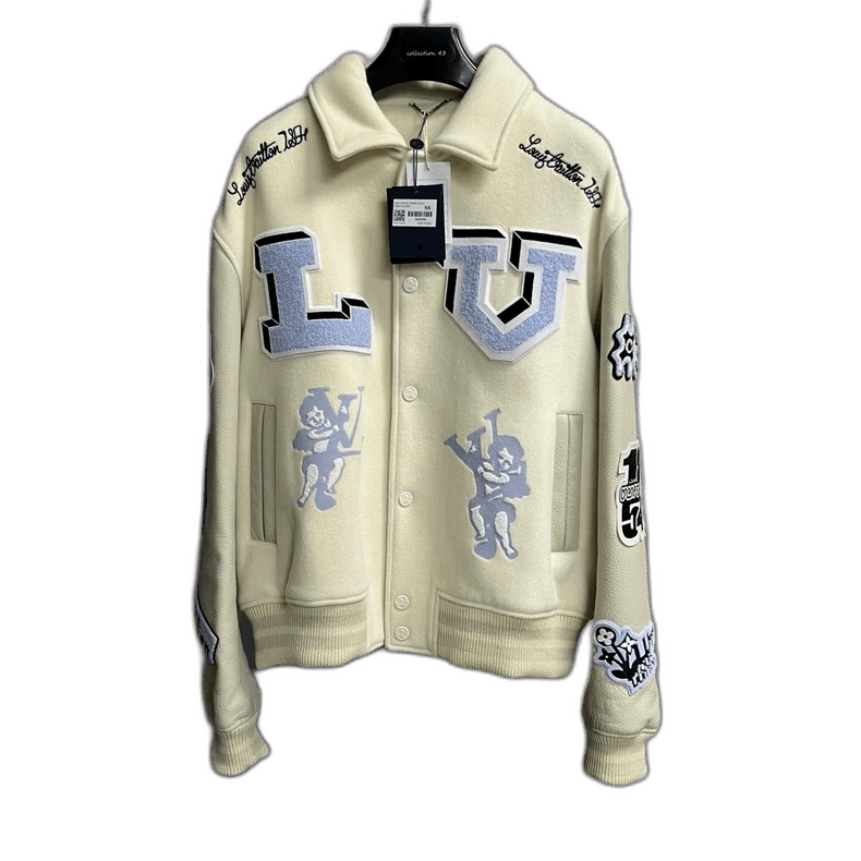 Louis Vuitton Louis Vuitton White Color Block Baseball Jacket Size US L / EU 52-54 / 3 - 1 Thumbnail