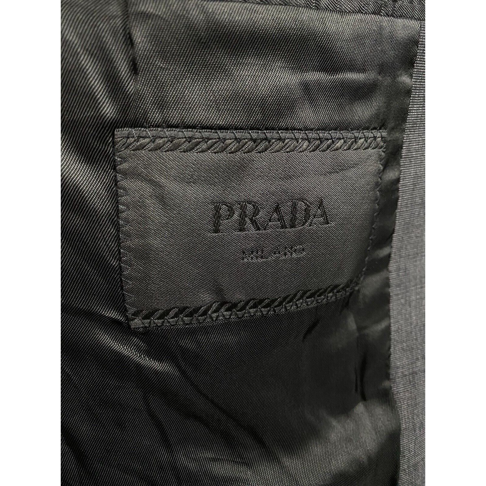 Prada Prada Men's Gray Wool Blazer Sportcoat Jacket Size 52R Size 52R - 8 Thumbnail