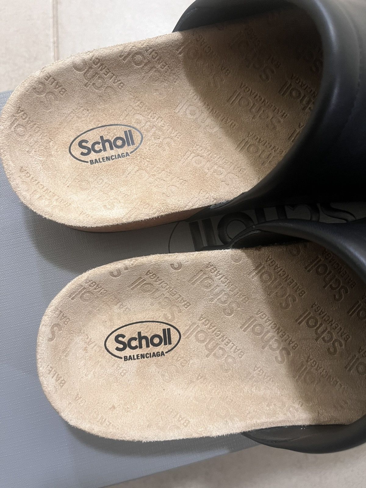 Balenciaga × Scholl Men’s Calfskin Flat Mule Sz 43(10us) Size US 10 / EU 43 - 7 Thumbnail