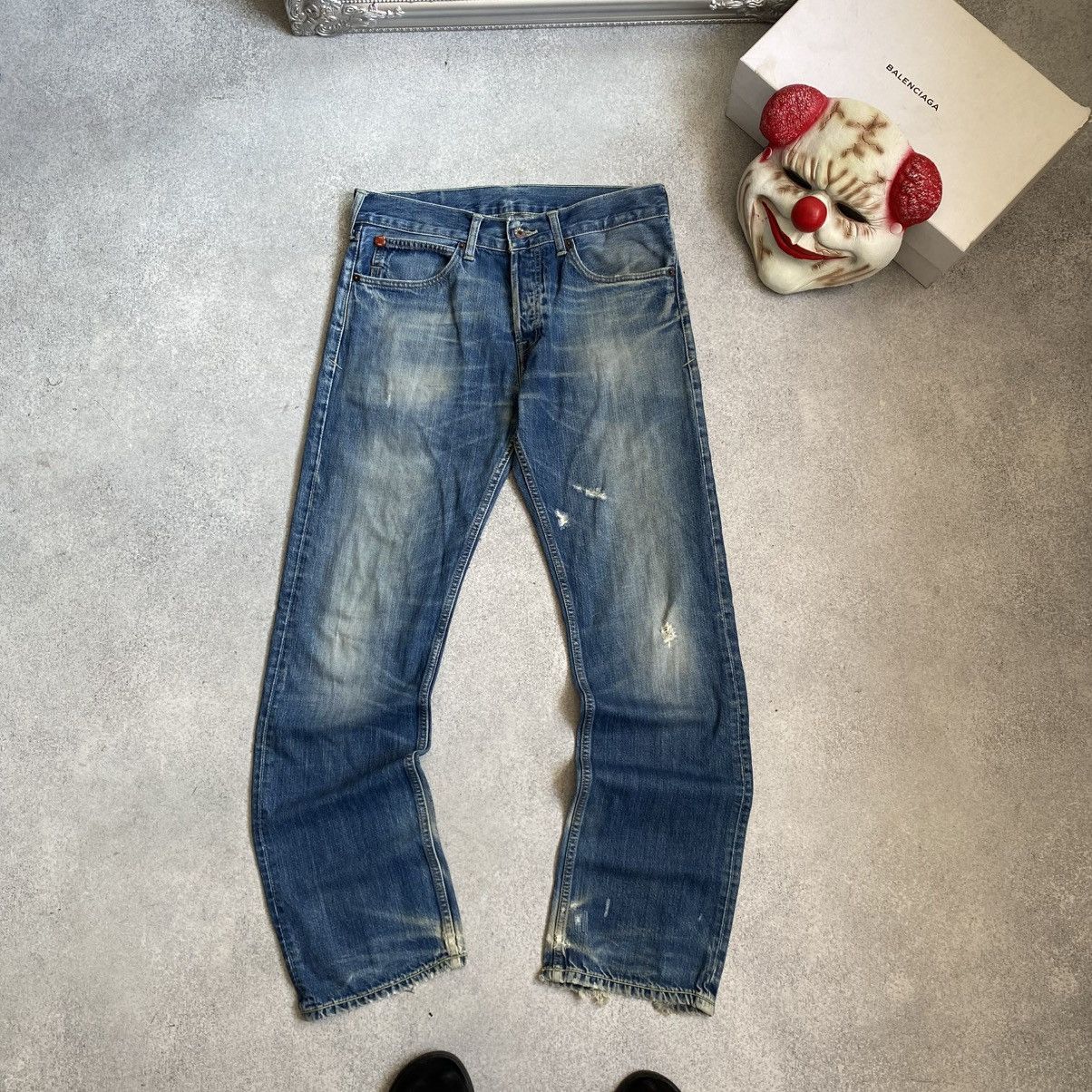 Evisu × Puma Vintage y2k Baggy Evisu Puma Jeans Faded Size US 32 / EU 48 - 8 Thumbnail