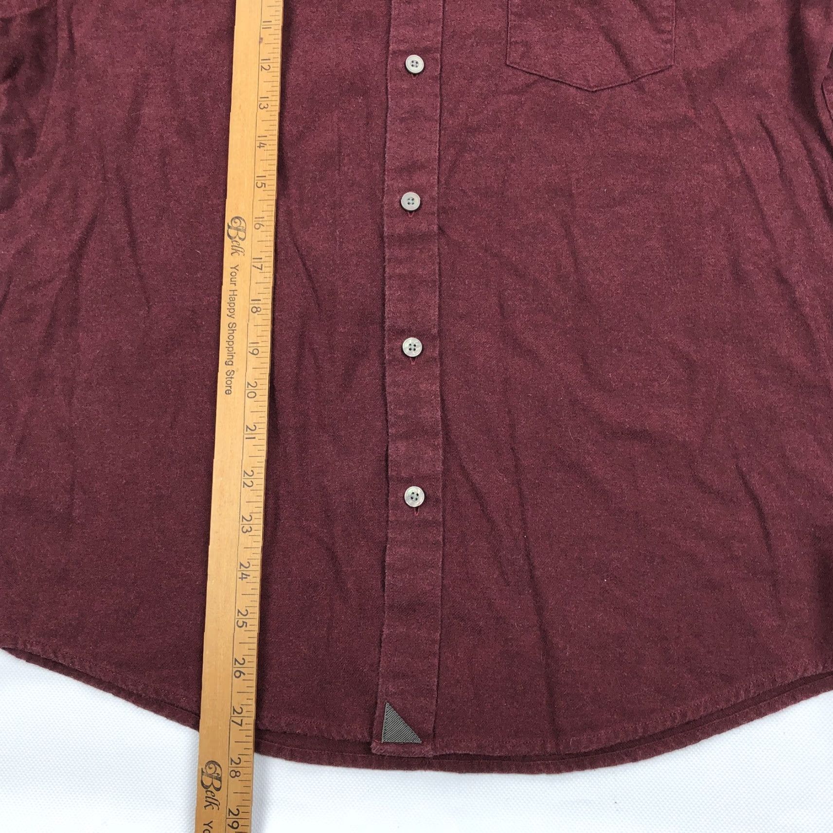UNTUCKit UNTUCKit Sherwood Men's L Slim Fit Burgundy Flannel Button-Down Shirt Size US L / EU 52-54 / 3 - 6 Thumbnail