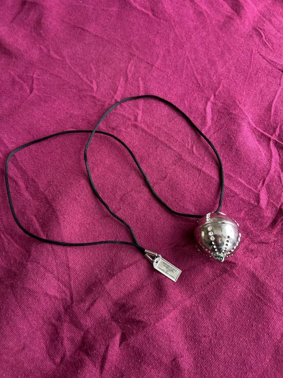Dior 00s Vintage Christian Dior Ball Crystal Pendant Necklace Size ONE SIZE - 1 Thumbnail