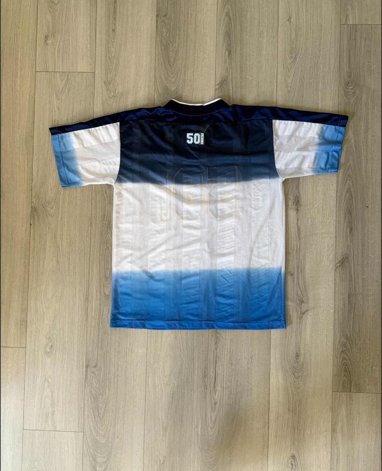 50 Cent Y2K 50 Cent Blue, White, & Yellow Oversized Jersey Tee Size US L / EU 52-54 / 3 - 4 Thumbnail