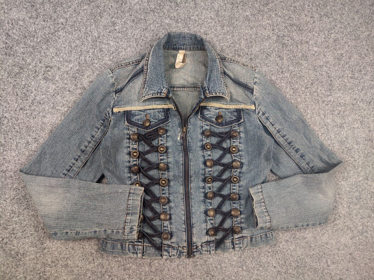 ジャケット・アウター y2k 00s denim Napoleon Jacket opium Vintage Napoleon Denim Hysteric Zip Jacket LGB Opium Y2K