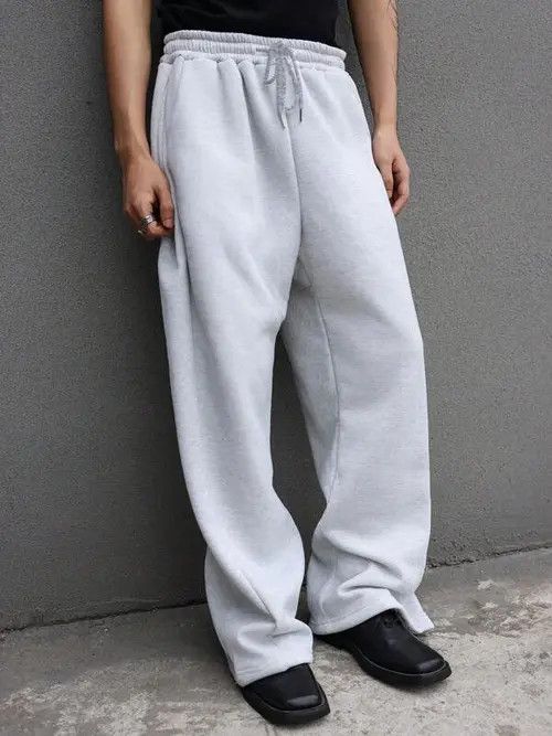 VIBE Light grey Wide Leg Sweatpants Loose fit and baggy Size US 36 / EU 52 - 5 Thumbnail
