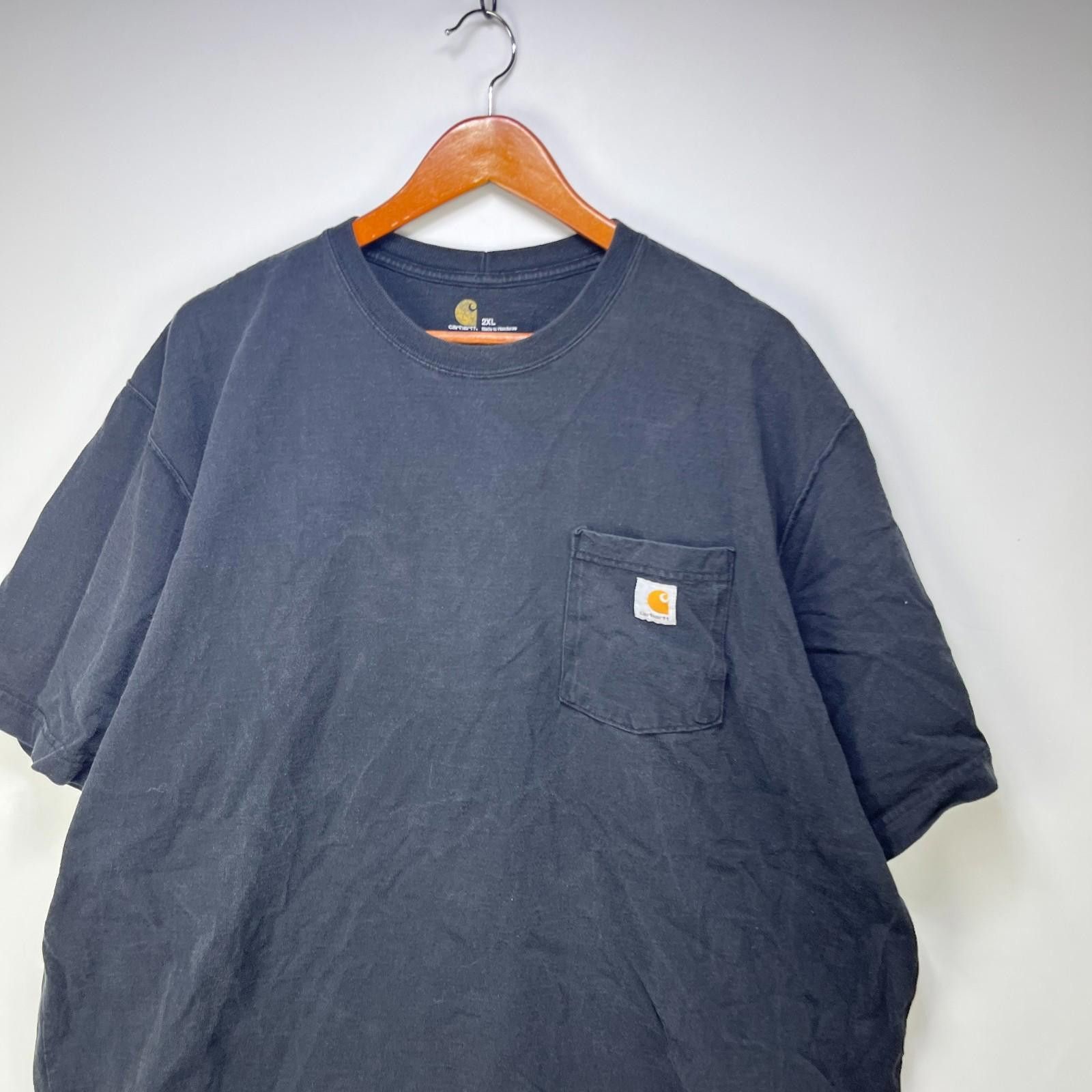 Carhartt Vintage Carhartt Sun faded Black Pocket T Shirt XL Size US XXL / EU 58 / 5 - 2 Thumbnail