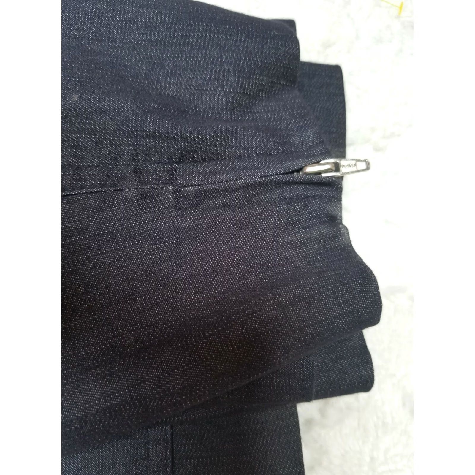 Denime Hillard & Hanson Womens XL Denim Black Casual Jacket Full Zip Pockets Size XL / US 12-14 / IT 48-50 - 7 Thumbnail