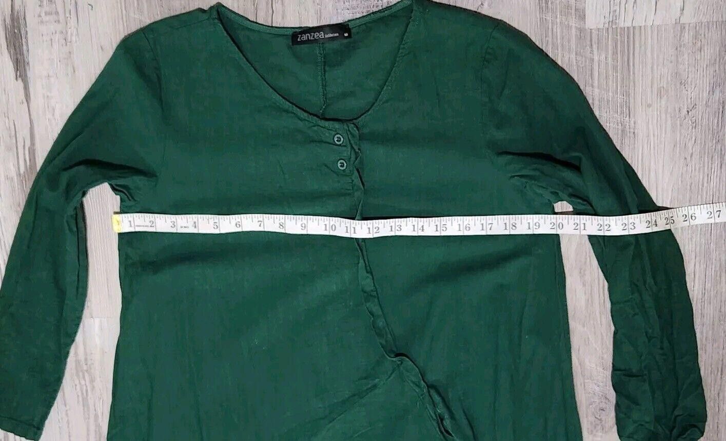 Designer Zanzea Collection Dress Medium Long Green Long Sleeves Size M / US 6-8 / IT 42-44 - 5 Thumbnail