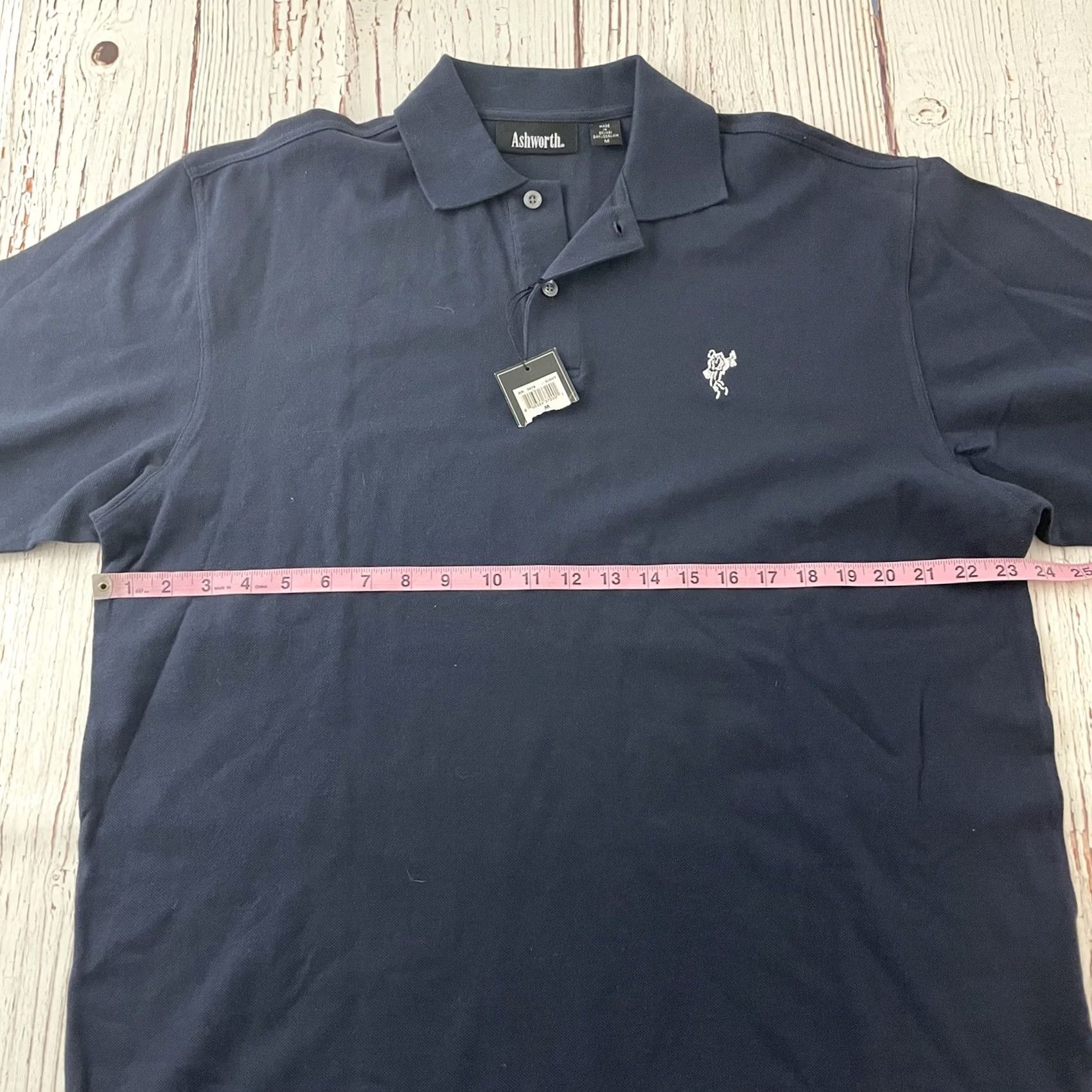 Vintage Ashworth Button-Up Short Sleeve Golf Shirt Men’s Medium Solid Dark Blue Size US M / EU 48-50 / 2 - 5 Thumbnail