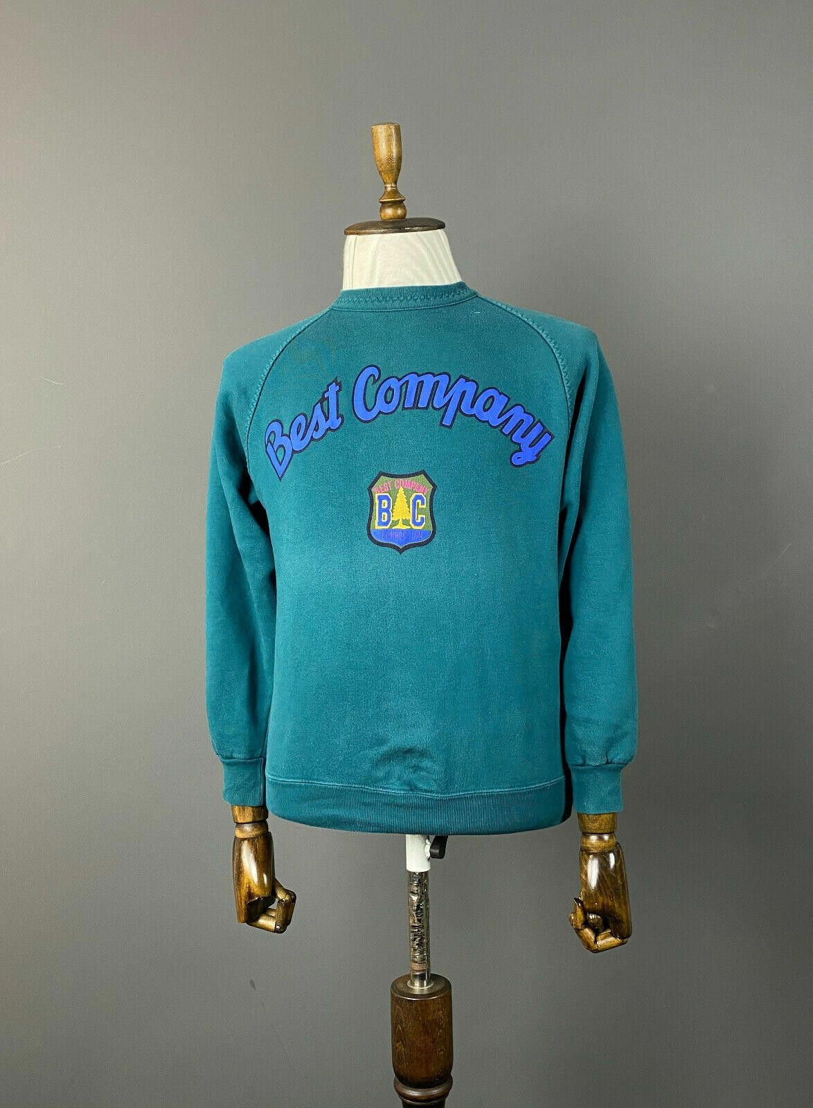Designer Vintage Best Company Blue Crew Neck Sweater Size 7 Size M / US 6-8 / IT 42-44 - 1 Thumbnail