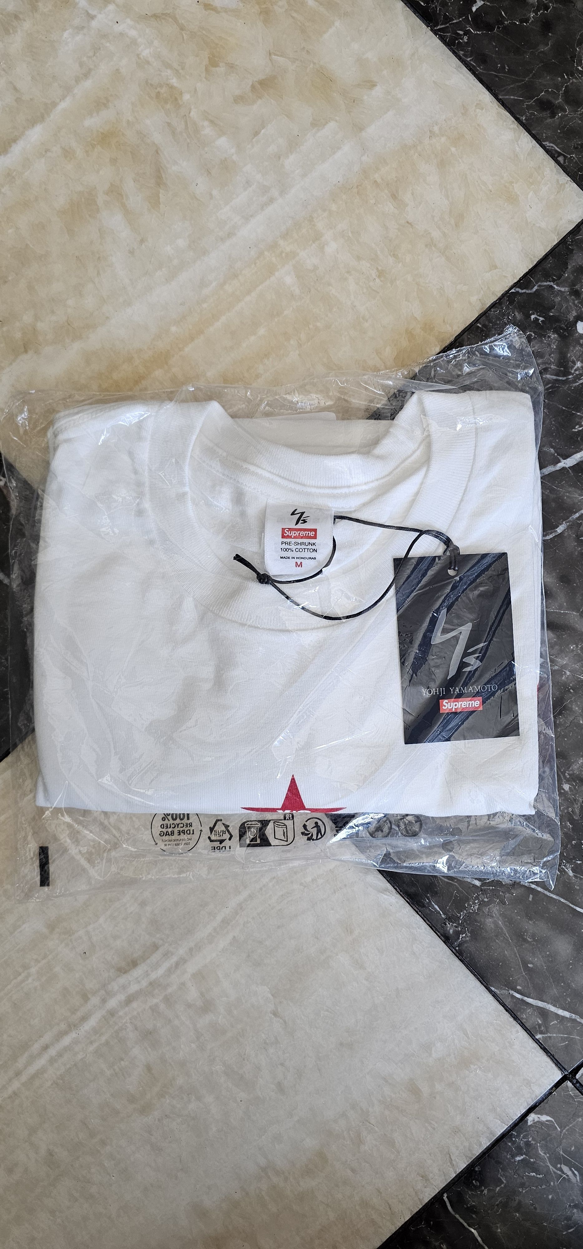 Supreme × Yohji Yamamoto New Supreme Yohji Yamamoto Y’s Star Tee - White Size US M / EU 48-50 / 2 - 2 Thumbnail