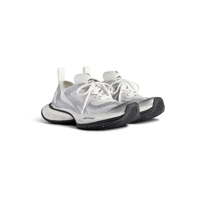 Balenciaga os11x0226 Circuit Sneakers In White/Silver Size US 13 / EU 46 - 2 Thumbnail