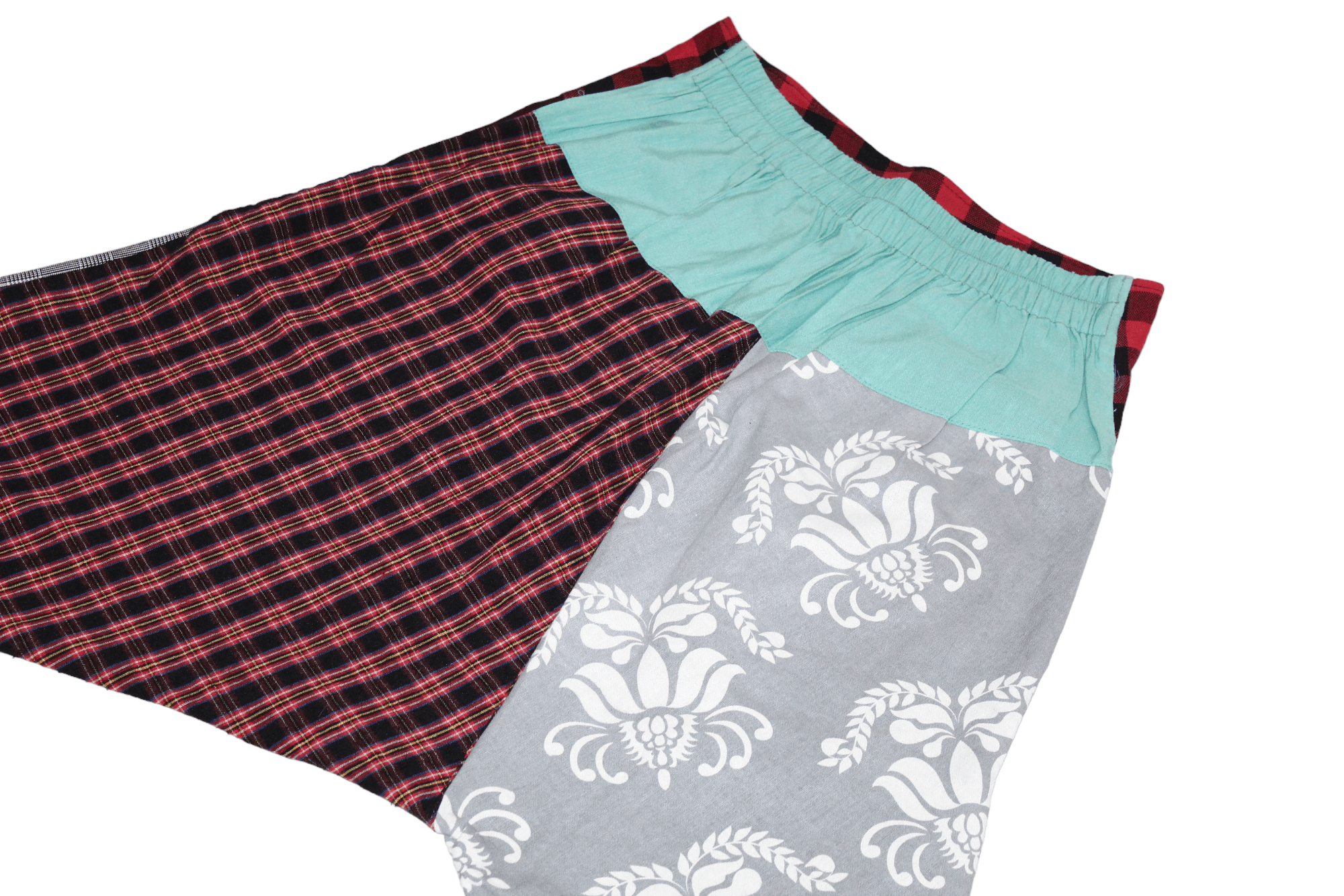 Beauty Beast VTG Open Mind Drop Crotch Patchwork Asymmetric Balloon Pants Size US 31 - 8 Thumbnail