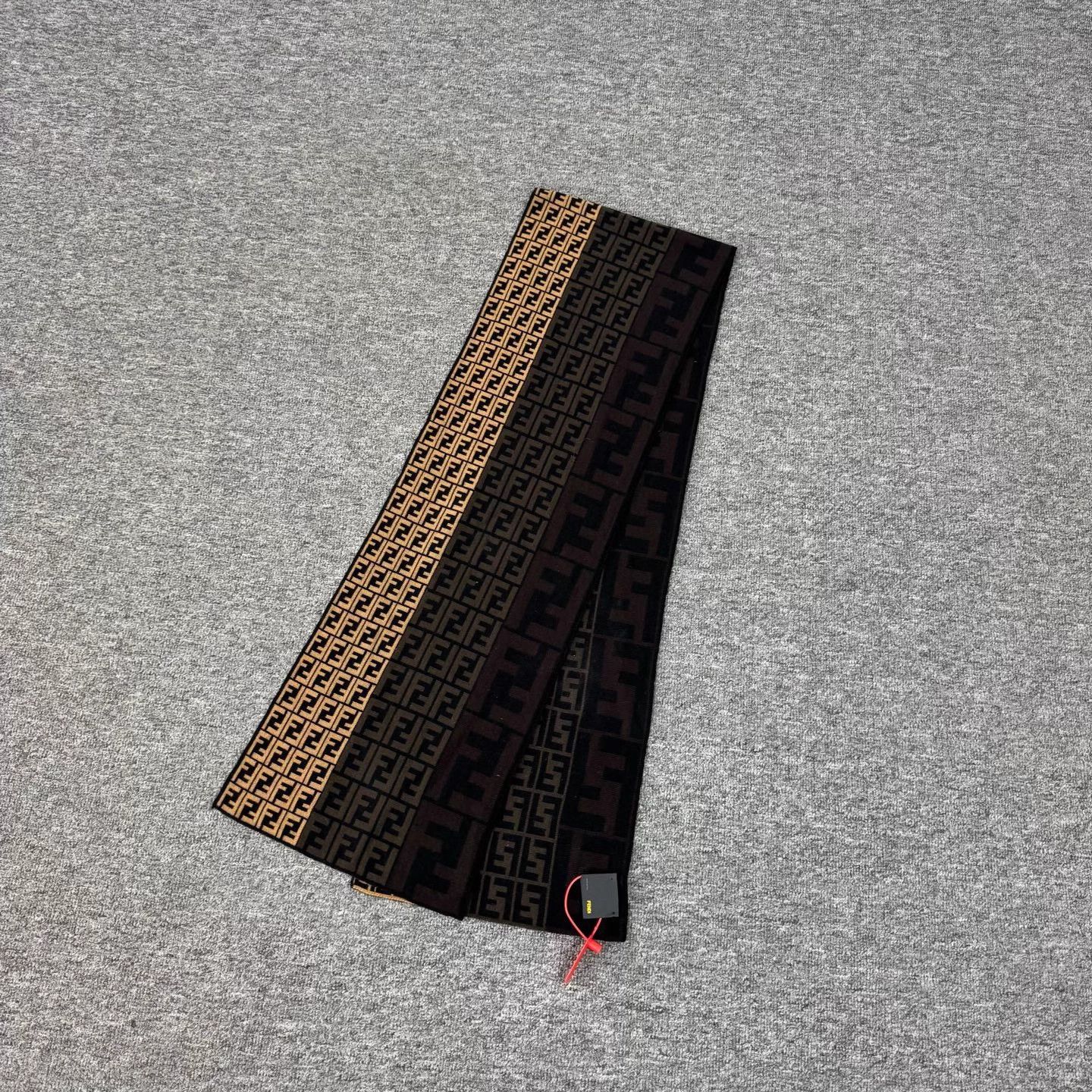 Fendi Fendi color blocked FF monogram all over wool scarf 99 new Size ONE SIZE - 2 Thumbnail
