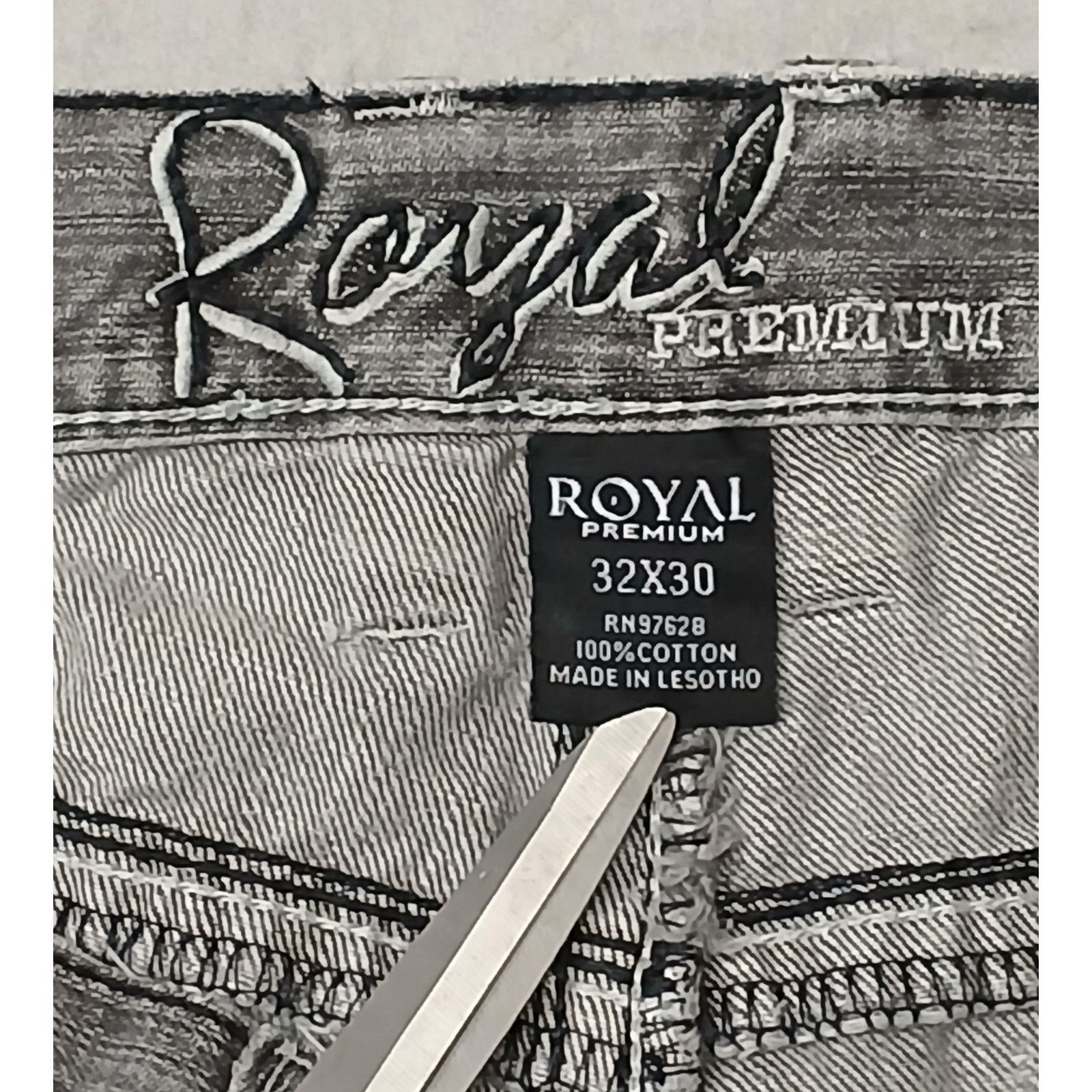Other Royal (32x30) Mens Gray Straight Boot Cut Denim Jeans Size US 32 / EU 48 - 8 Thumbnail