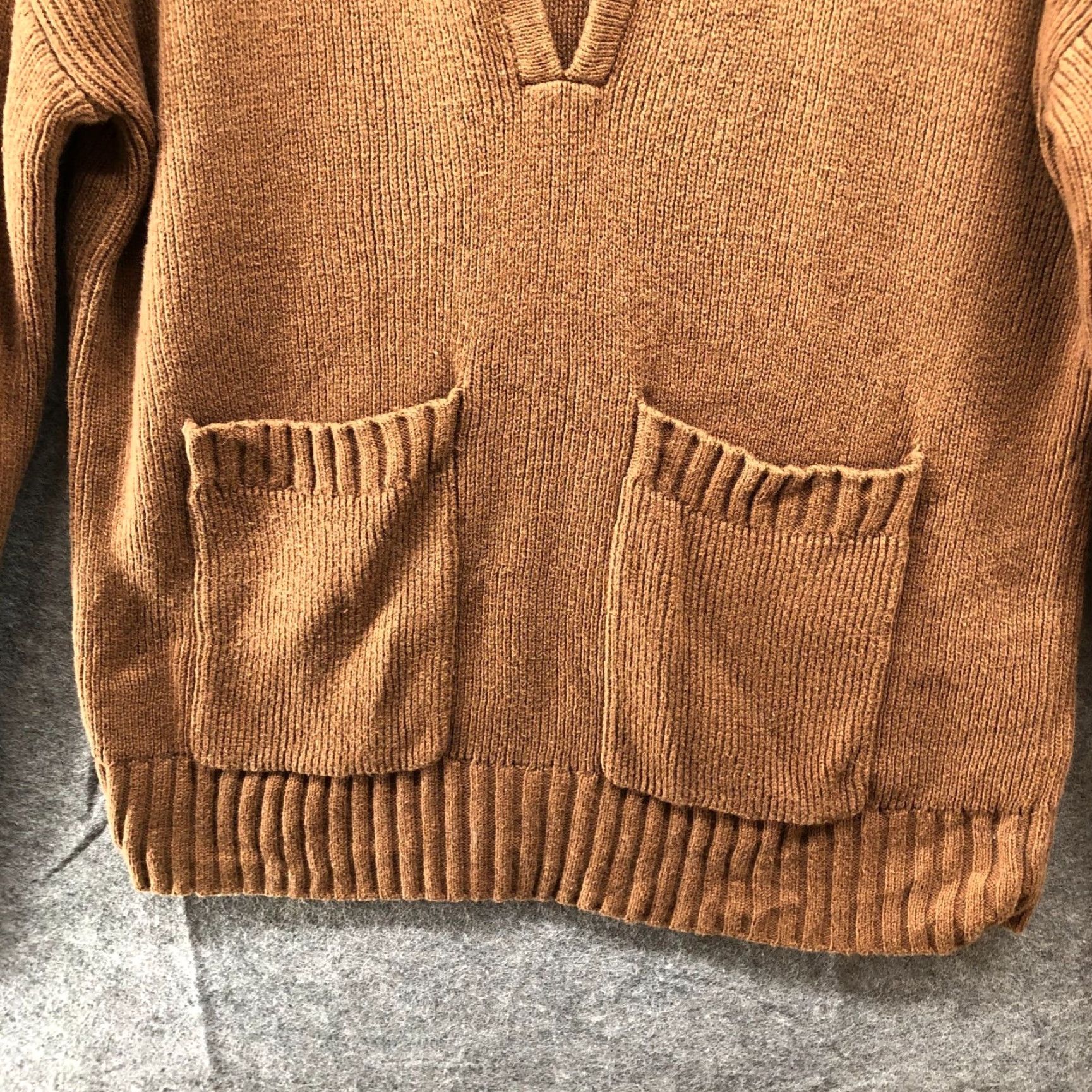 Everlane Everlane Mariner Sweater Womens XXS Camel Tan Wool Blend Collared Split Neck Pullover Knit Wool Cotton Solid Casual Winter Fall Preppy Stadium? Wait. Size XS / US 0-2 / IT 36-38 - 4 Thumbnail