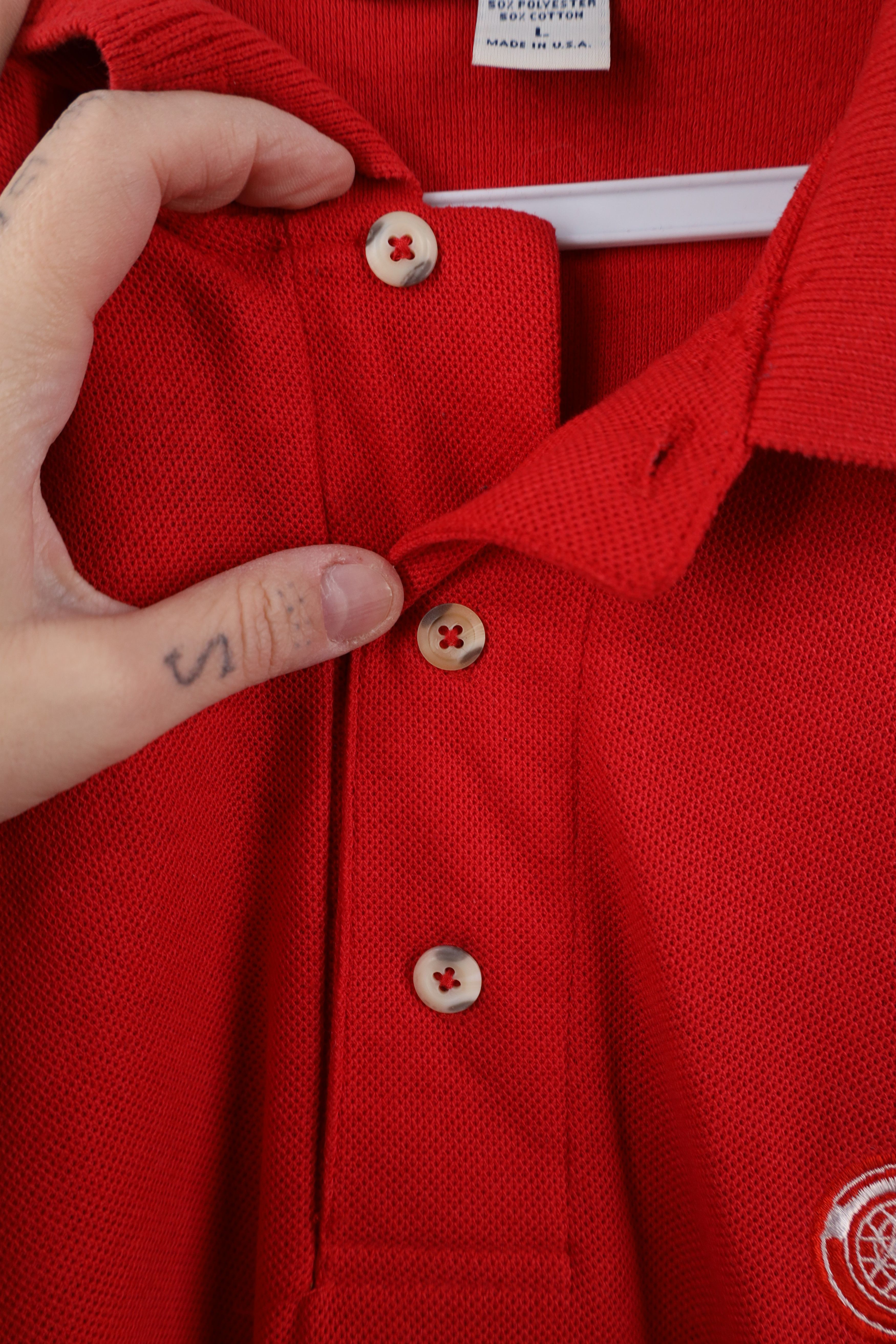 Vintage Vintage 80s 90s Streetwear Red Wings Hockey Golf Polo USA Size US L / EU 52-54 / 3 - 5 Thumbnail