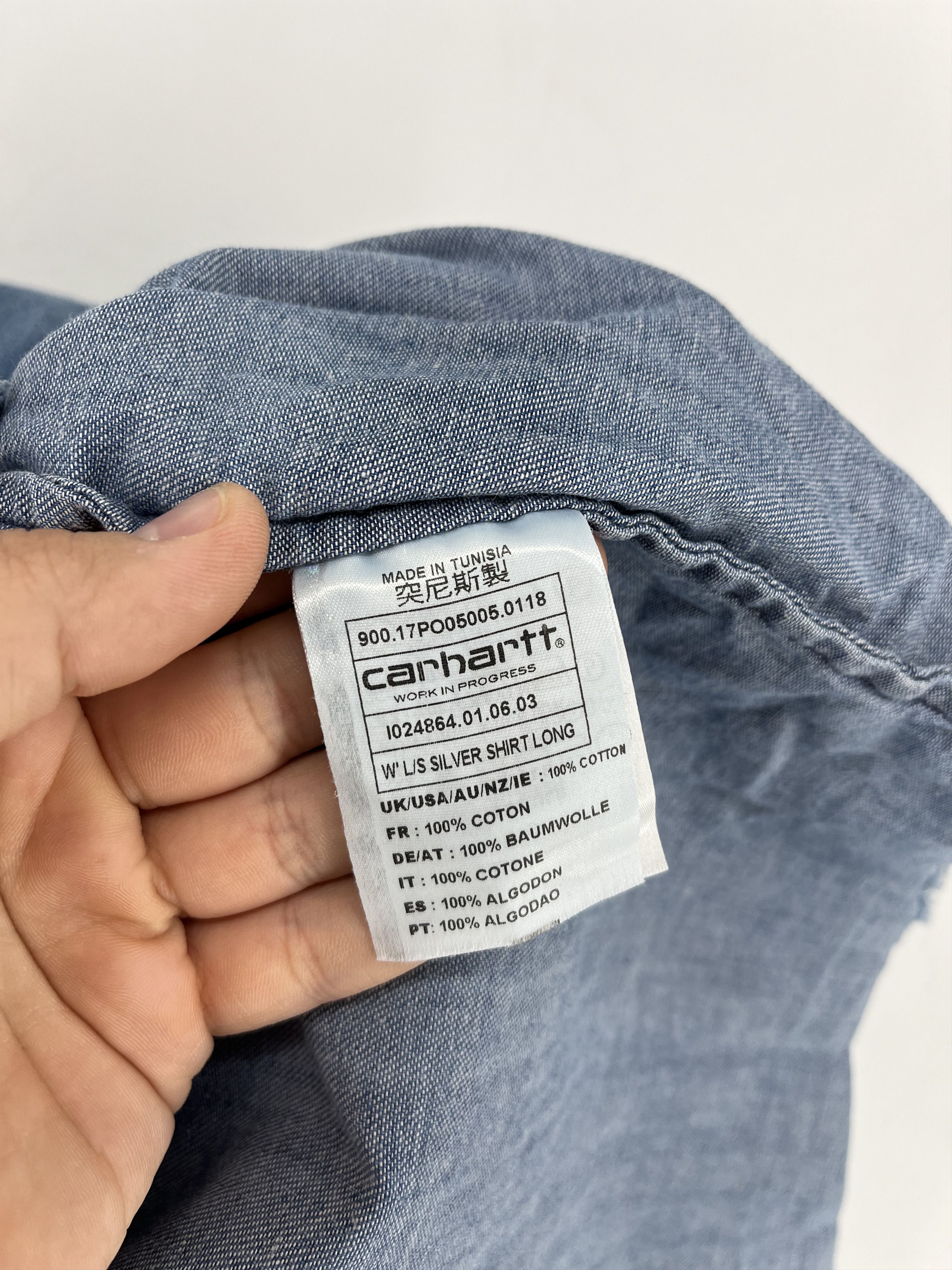 Carhartt Vintage Carhartt WIP Denim Weldon Shirt Washed Blue Size US M / EU 48-50 / 2 - 14 Thumbnail