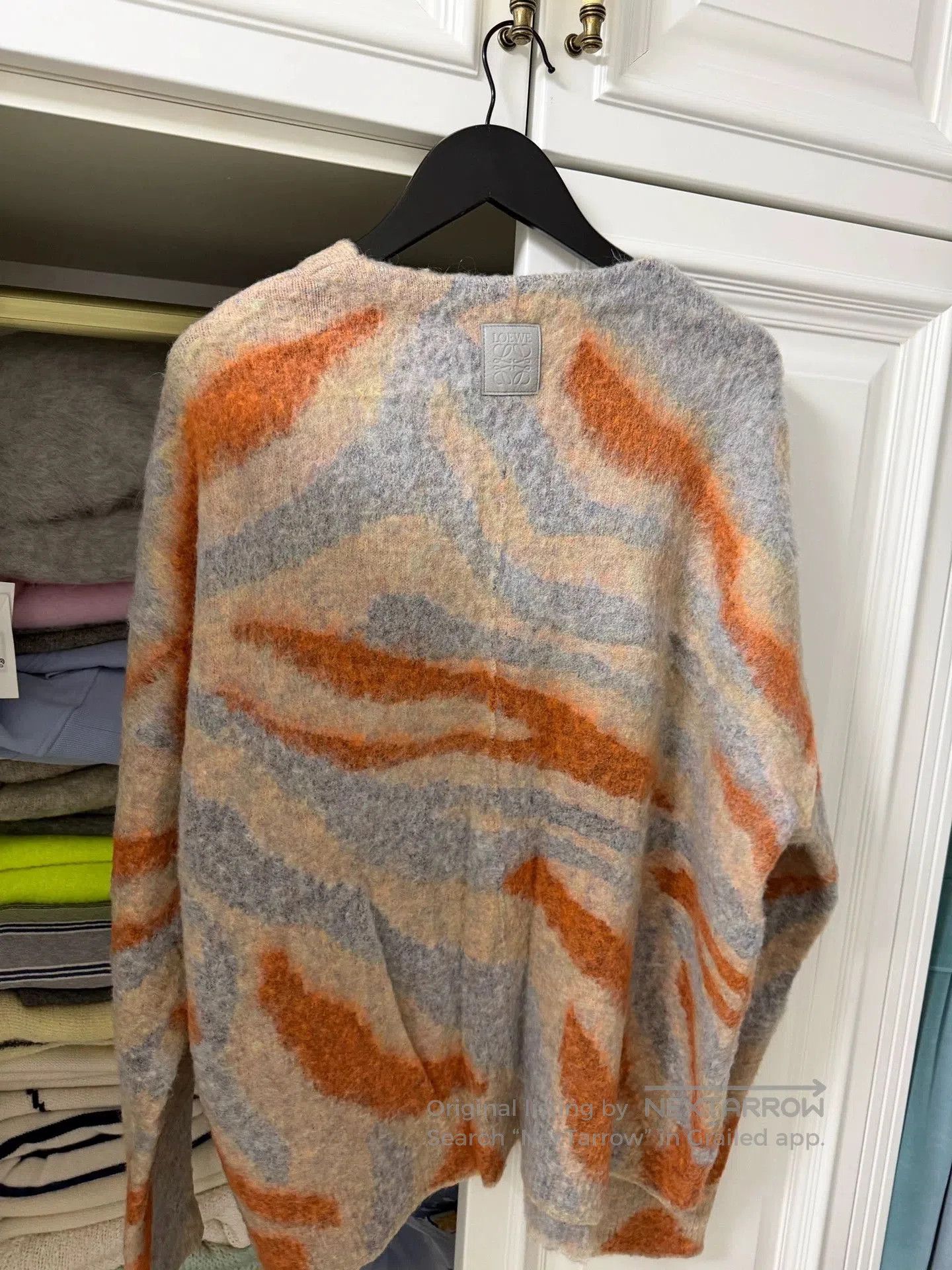 Loewe LOEWE Mohair Cardigan with Colorful Pattern. Size US L / EU 52-54 / 3 - 5 Thumbnail