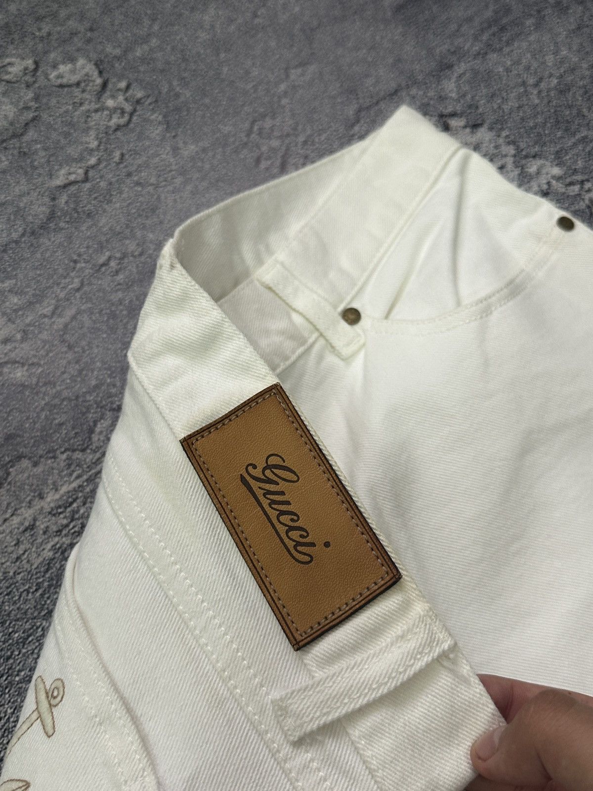 Gucci Vintage Gucci Anchor Sailor White Bootcut Jeans IT 42 Size 28" / US 6 / IT 42 - 4 Thumbnail