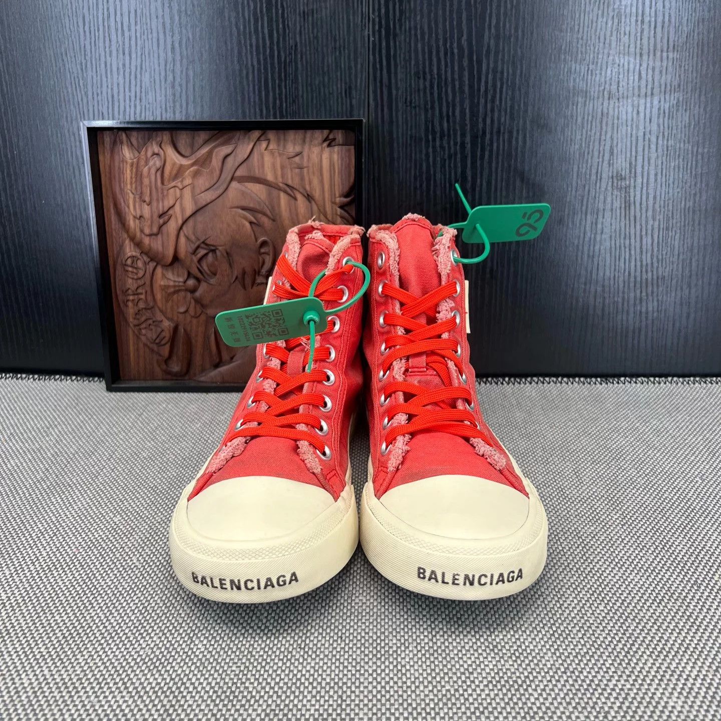 Balenciaga Balenciaga distressed canvas sneakers red 40 Size US 7 / EU 40 - 4 Thumbnail