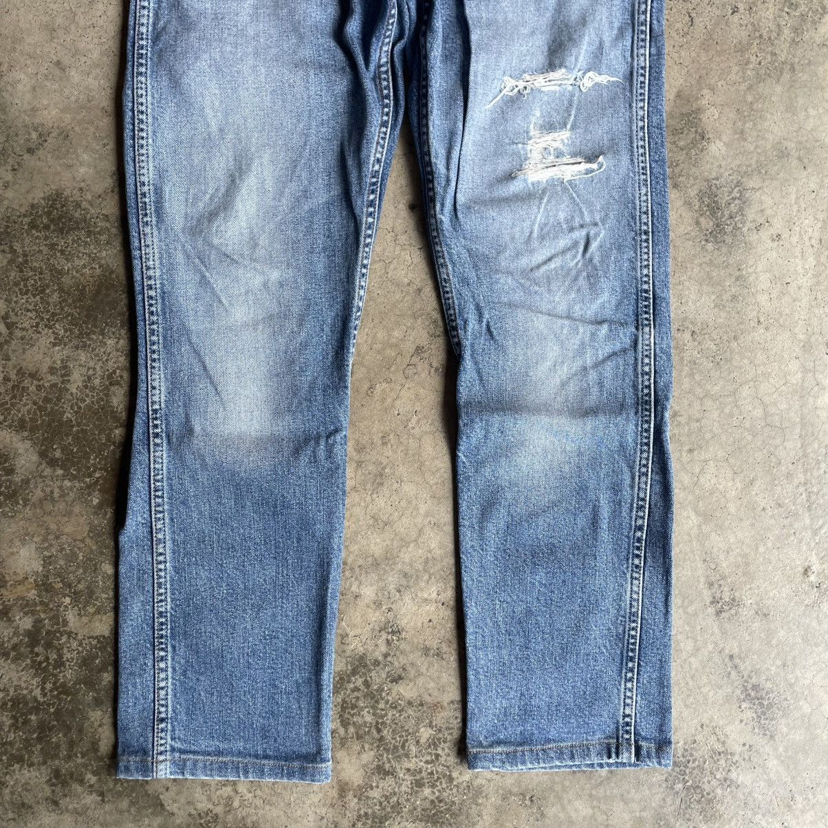 Levi's Vintage Clothing 🔥Vintage Levis 505 Orange Tab Ripped Distress Denim Jeans Size US 30 / EU 46 - 3 Thumbnail