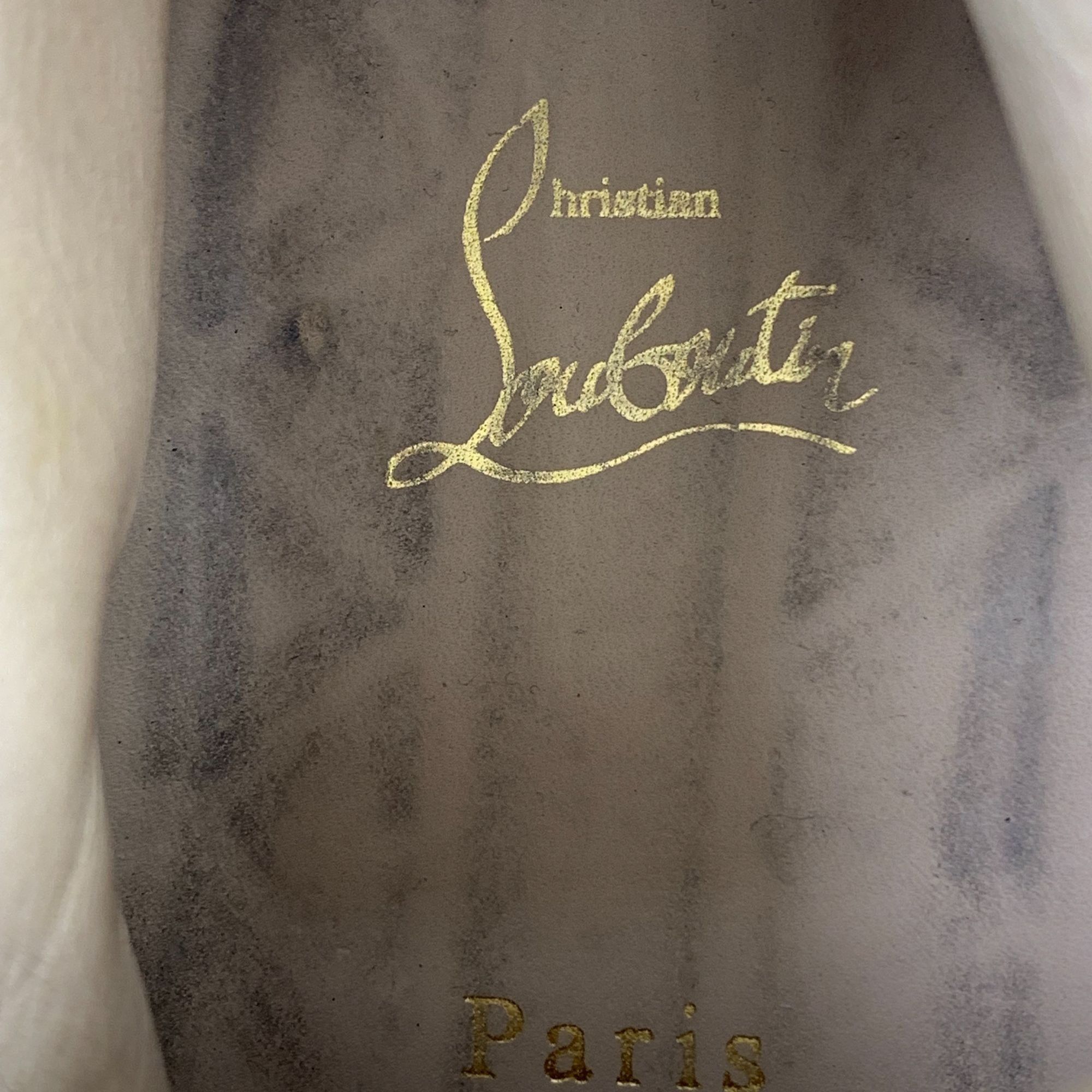 Christian Louboutin Christian Louboutin Blue Studded High-Top Lace-Up Sneakers ( Size US 10 / IT 40 - 4 Thumbnail