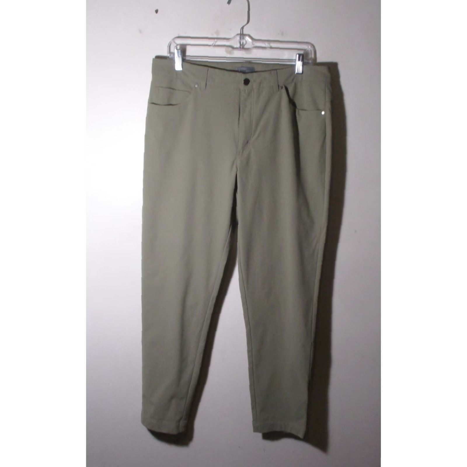 Vintage VA VRST Mens Golf Pants 34W 29L Tan Stretch Fabric 5-Pocket Chino Straight Front Flat Athletic Regular Size 34 - Vintage No? Size US 34 / EU 50 - 2 Thumbnail