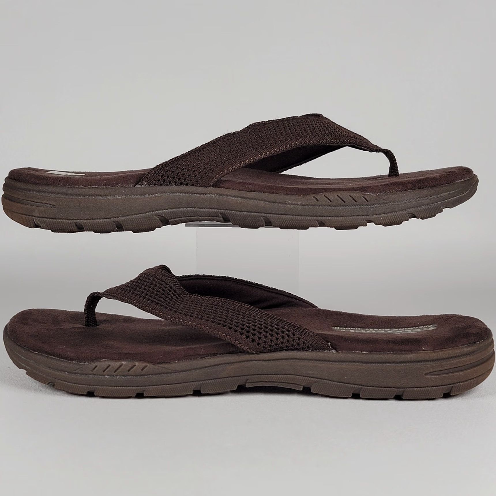 SKECHERS Skechers Relaxed Fit Memory Foam 360 Sandals Flip Flop Men 14 Brown Comfort Shoe Size ONE SIZE - 4 Thumbnail