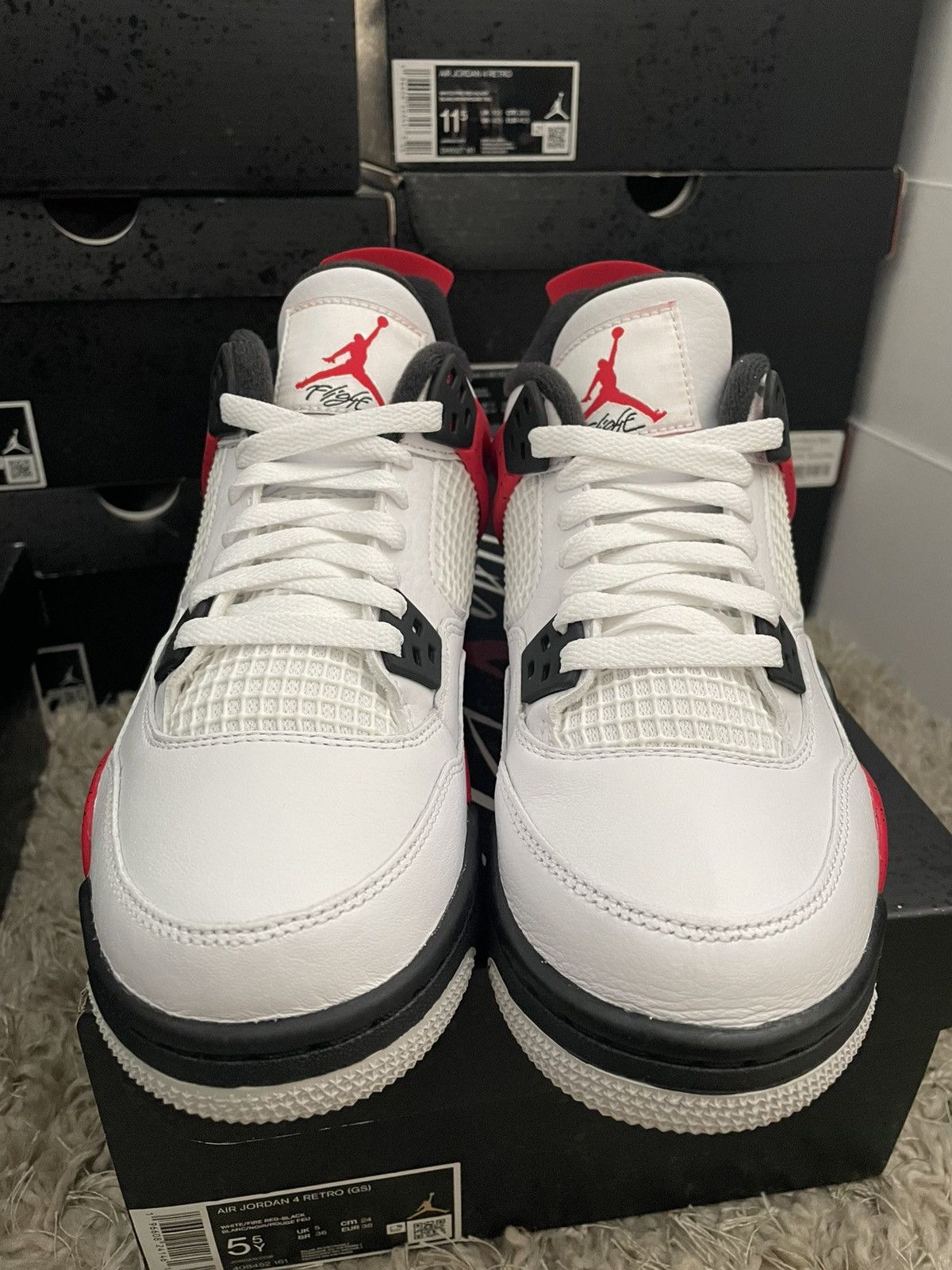 Jordan Brand Jordan 4 Red Cement Size US 5.5 / EU 38 - 4 Thumbnail