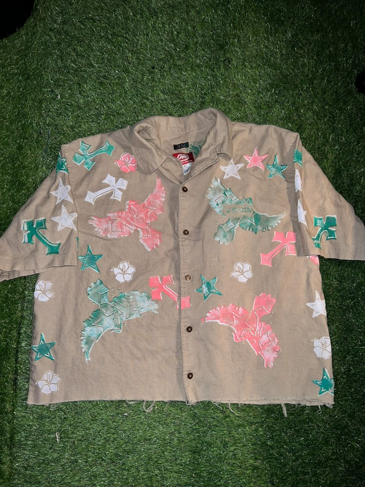 Ecko Unltd. × Vintage 1/1 beige ecko button up Size US XL / EU 56 / 4 - 1 Thumbnail