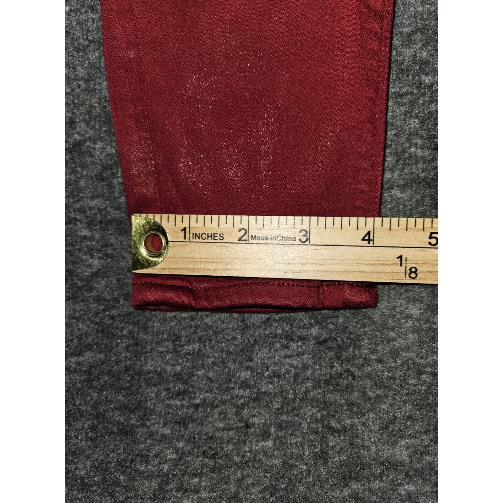 Hudson Hudson Nico Super Skinny Jeans Juniors Low Rise Red Stretch City Casual Womens Size 42" / US 20 - 7 Thumbnail