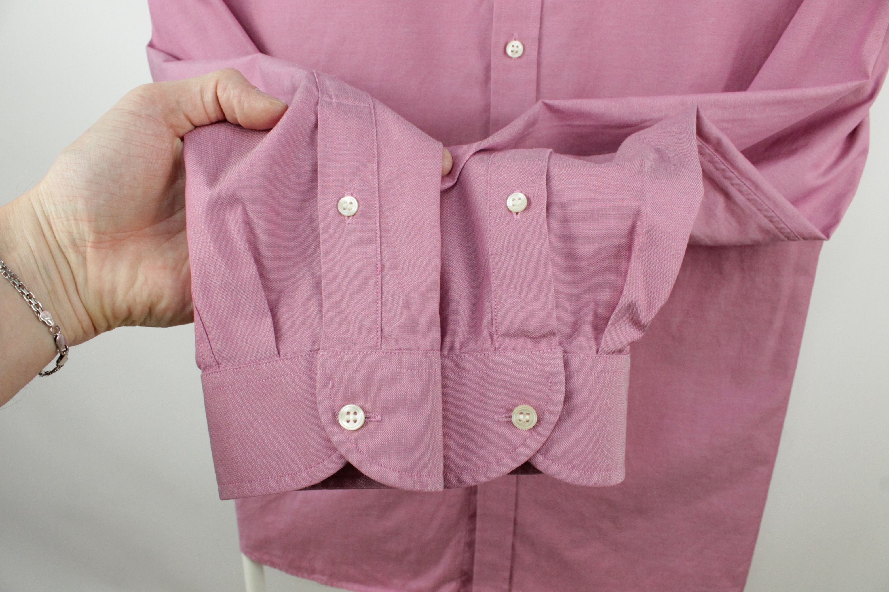 Designer × Lacoste Lacoste Woven Pink Cotton L/S Regular Fit Dress Shirt Size US L / EU 52-54 / 3 - 5 Thumbnail
