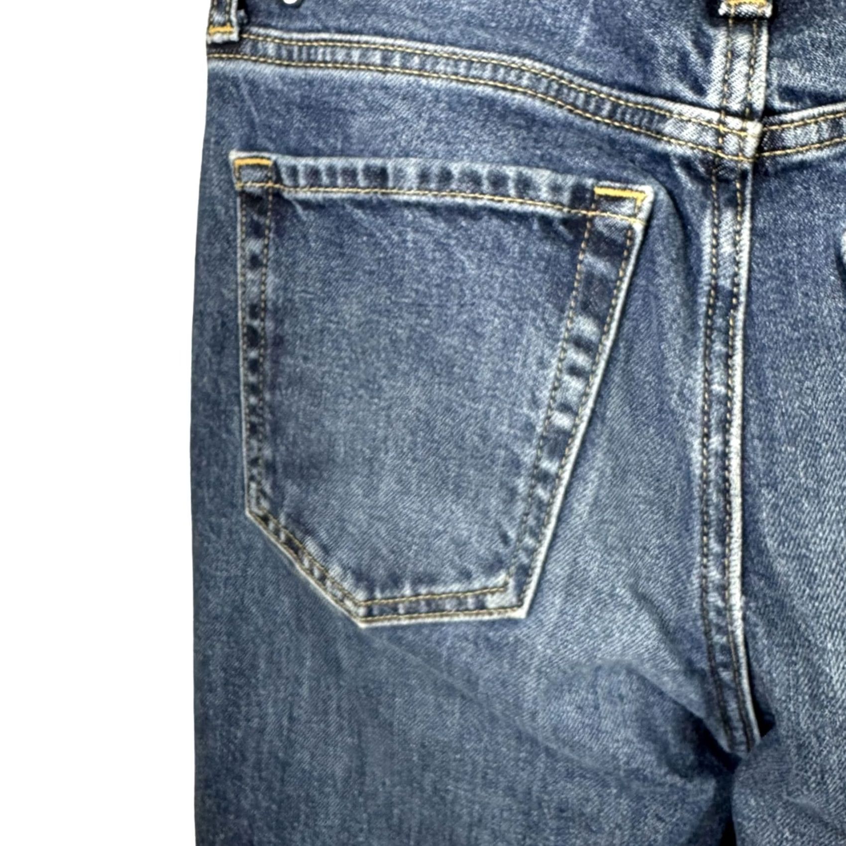 Banana Republic VINTAGE? No. Banana Republic Distressed Jeans Women’s High Rise Straight Leg Size 25 Blue Denim 5-Pocket Regular Inseam 26 Size 42" / US 20 - 3 Thumbnail