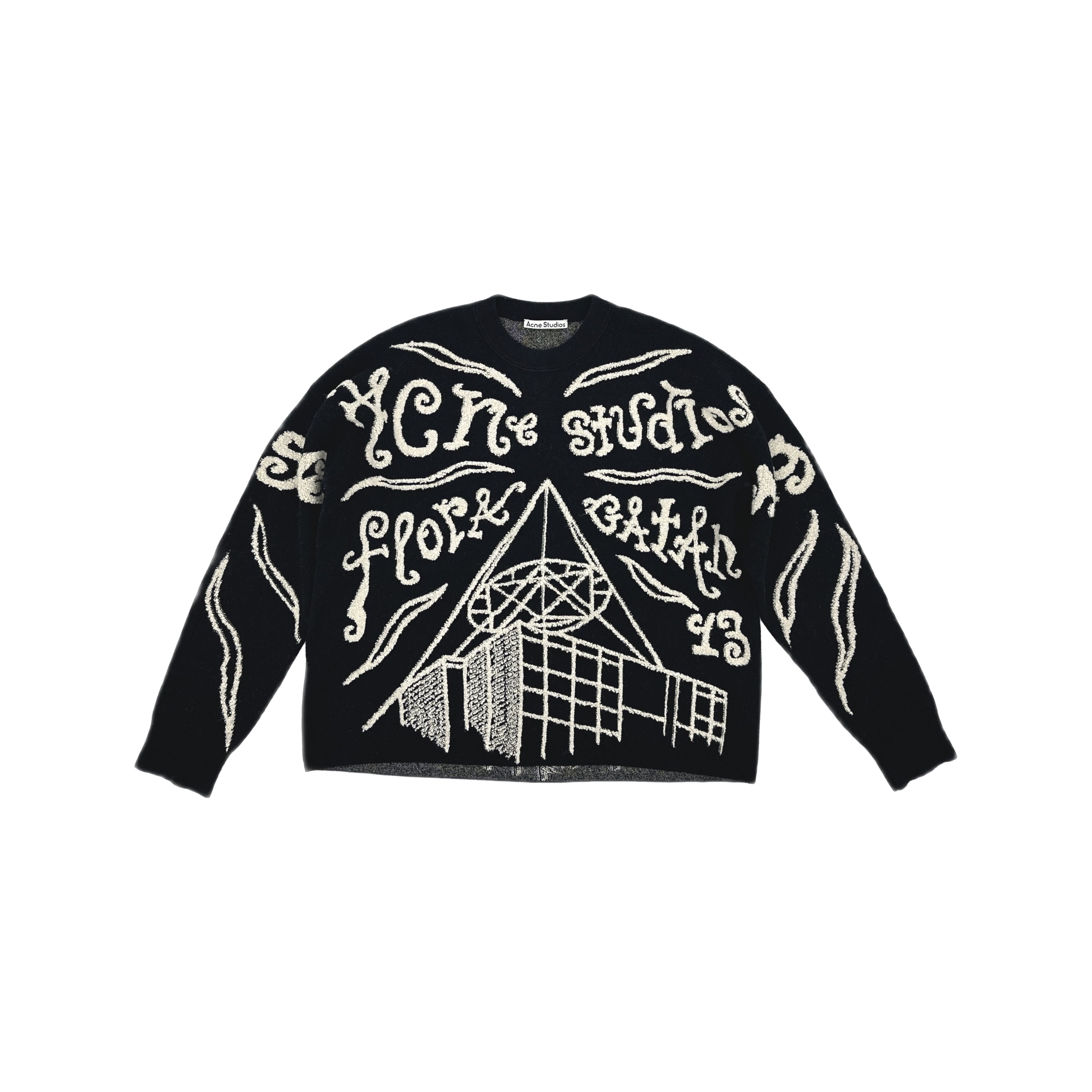 Acne Studios Acne Studios Graphic Intarsia Knit Sweater L Size US L / EU 52-54 / 3 - 1 Thumbnail